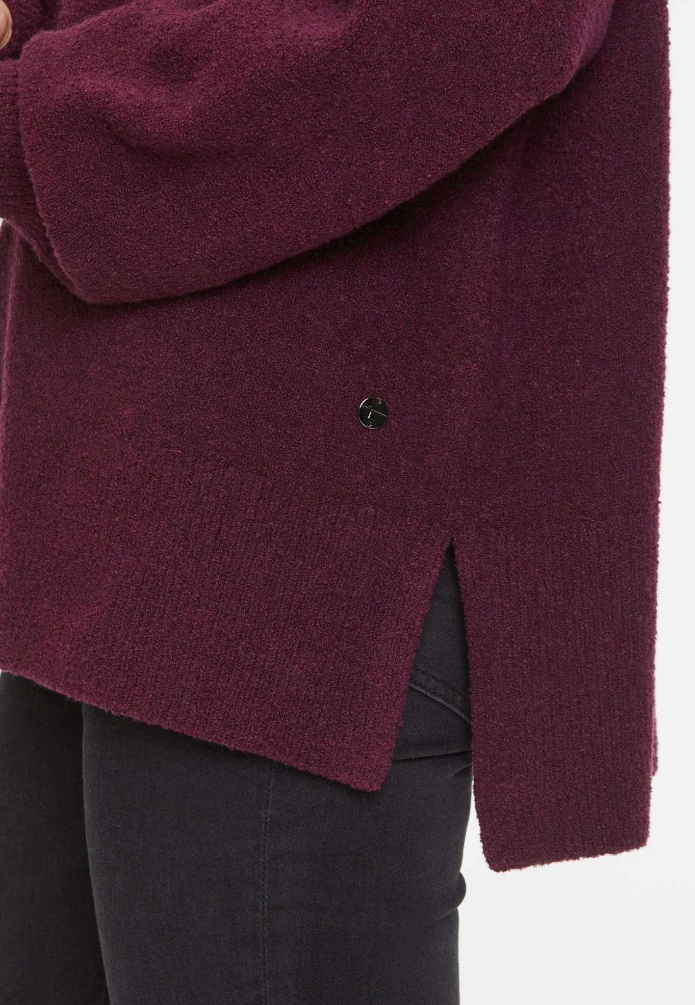 Barlt Boucle Knit Sweater in Grape Wine Sweater Tamaris   