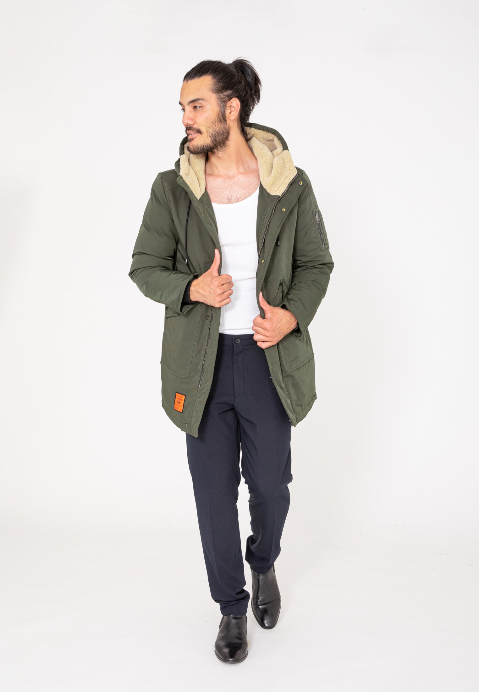 Telluride M long jacket in D.Khaki Jackets Bombers Original   