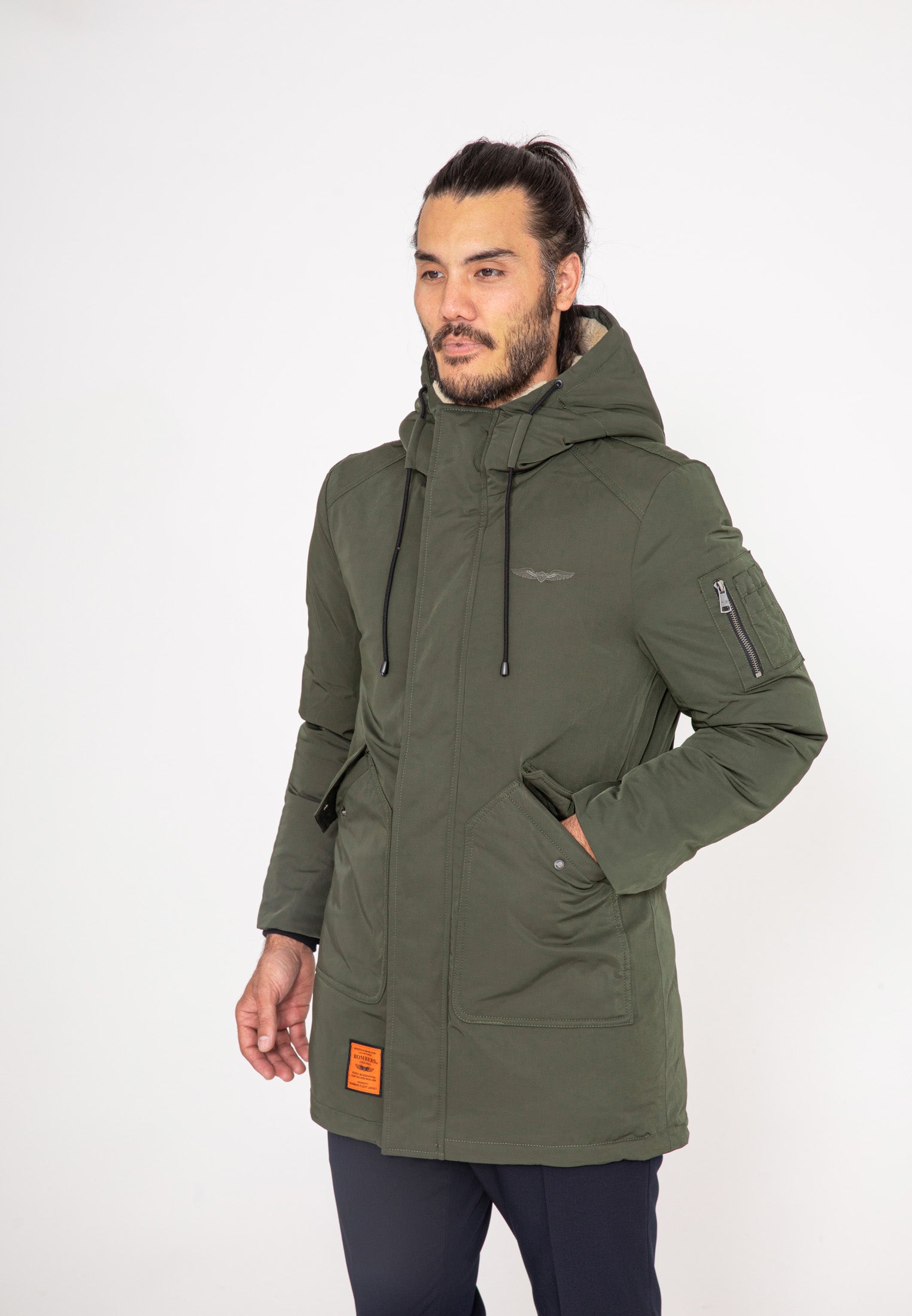 Telluride M long jacket in D.Khaki Jackets Bombers Original   
