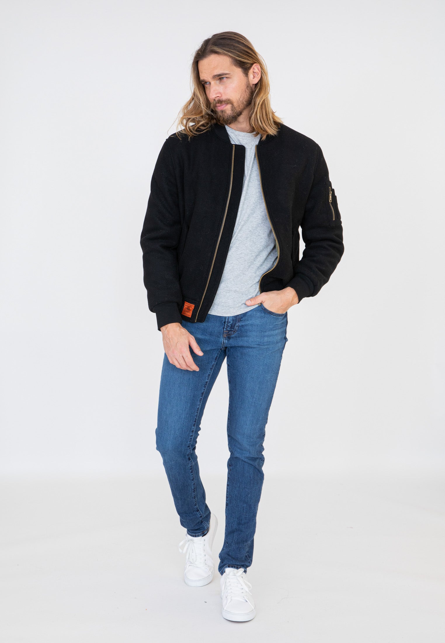 Track M bomber jacket in Black Jackets Bombers Original   