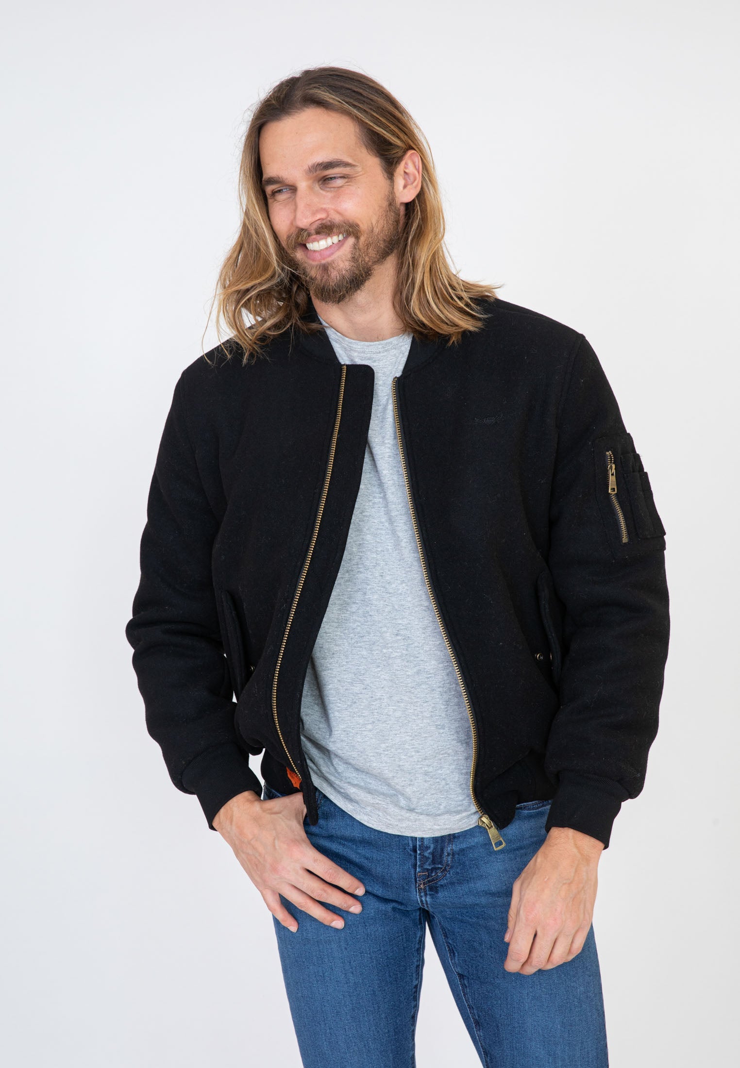 Track M bomber jacket in Black Jackets Bombers Original   