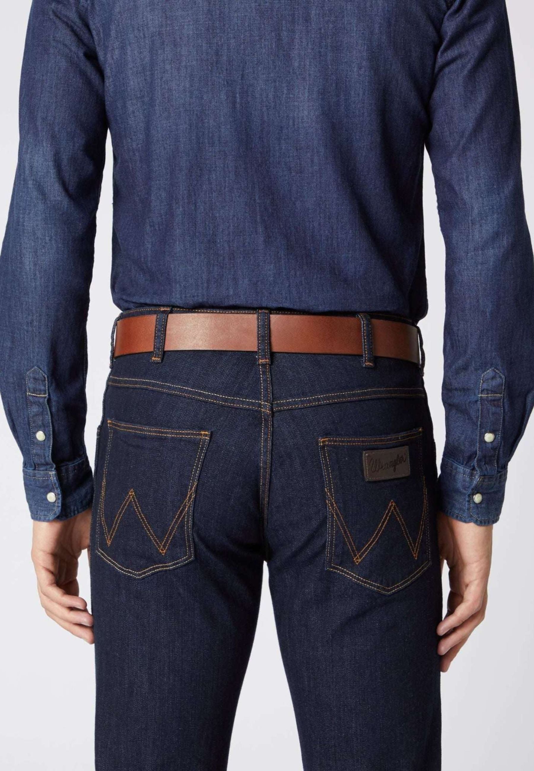 Metal Loop Belt in Cognac