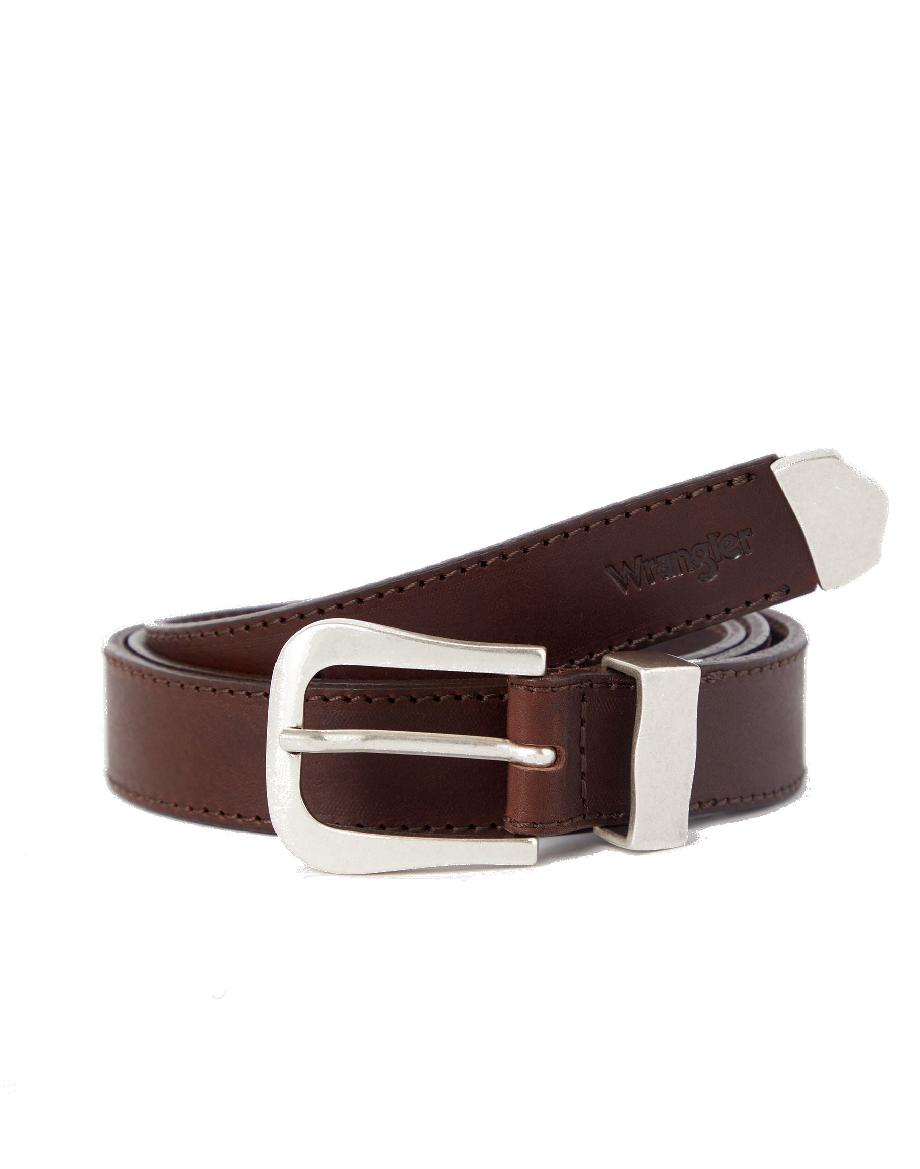 Leather Belt in Brown Belt Wrangler   