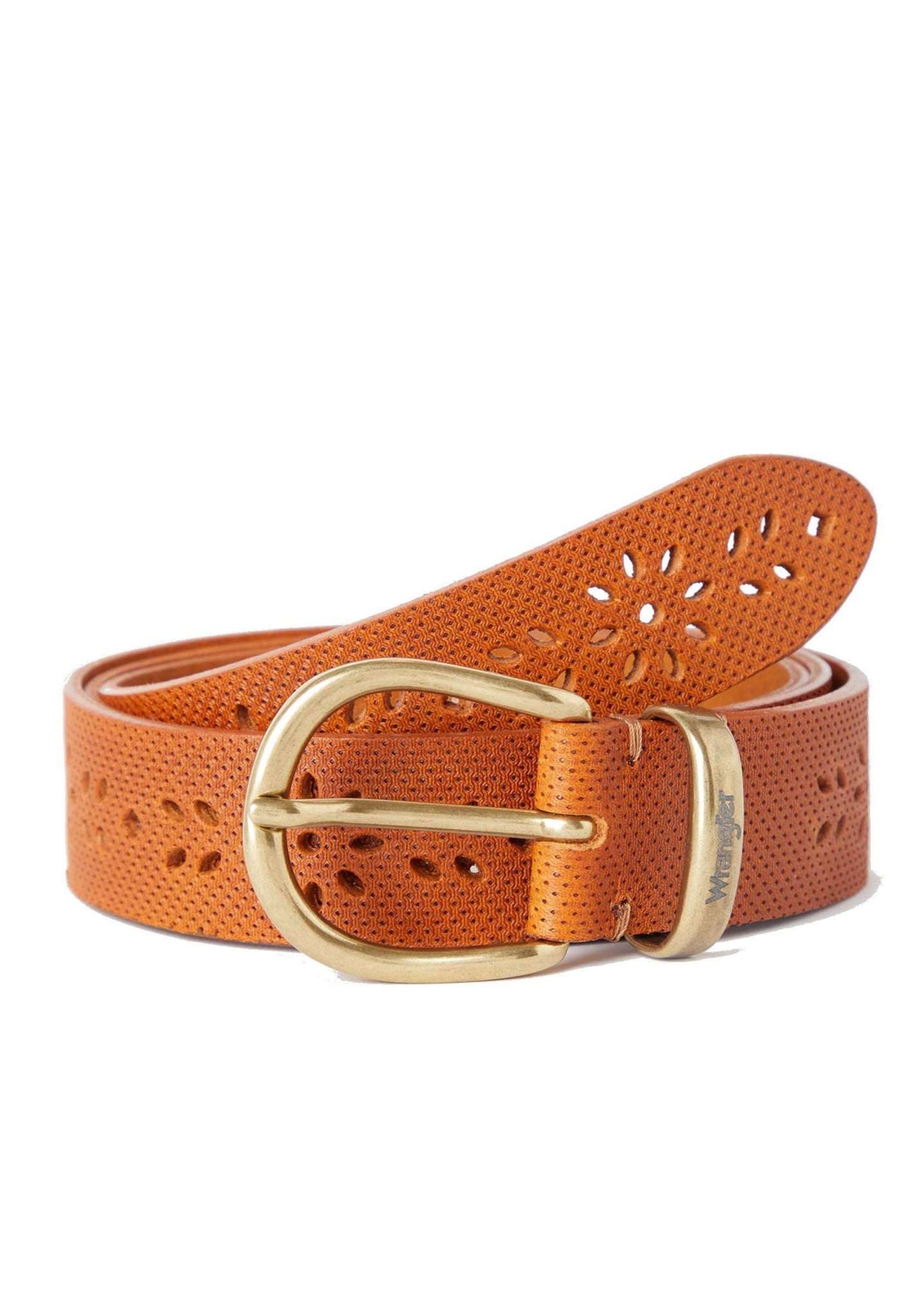 Flower Belt in Cognac Belt Wrangler   