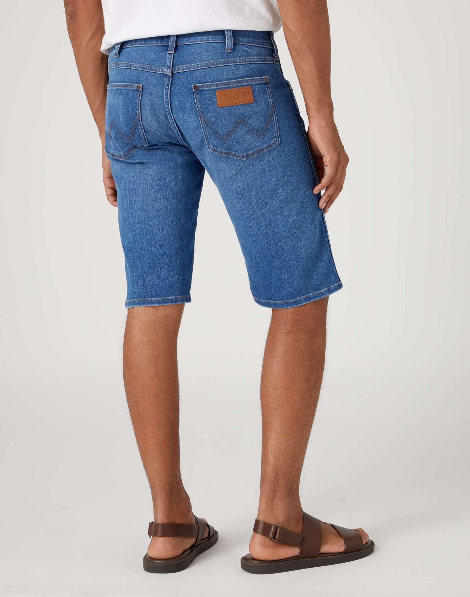 Colton Shorts in Blue Vortex Jean Shorts Wrangler   