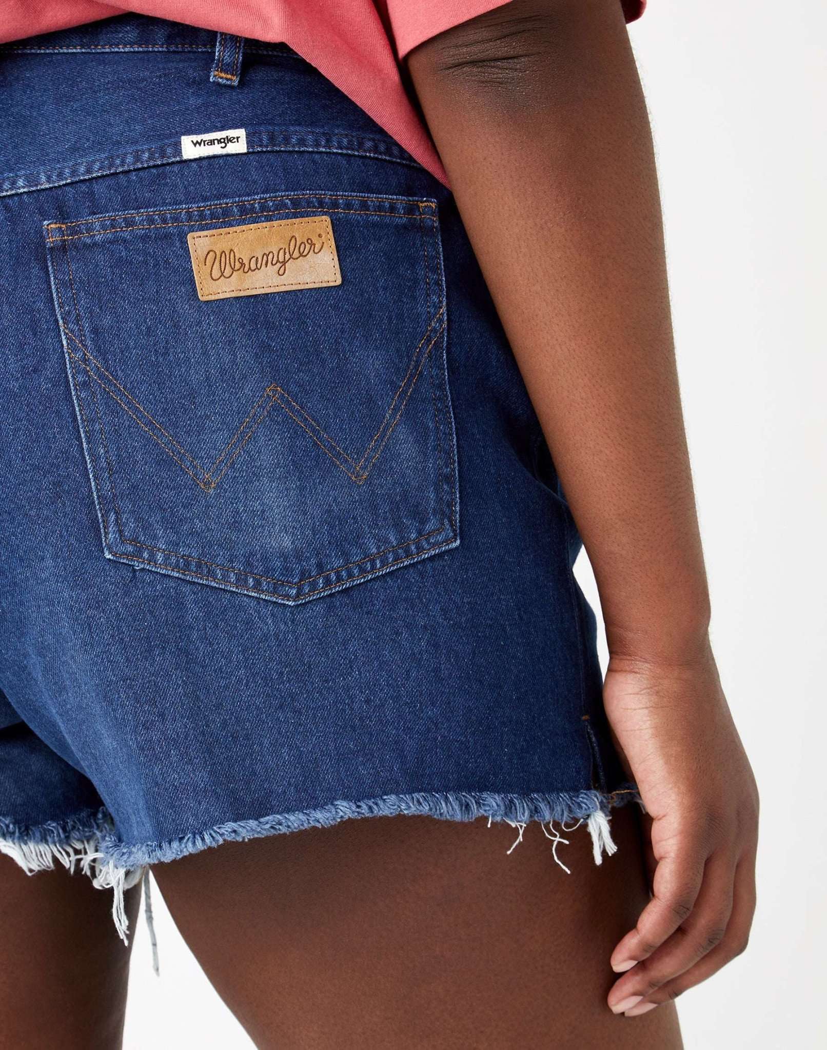 High Rise Festival shorts in Blue Horizons denim shorts Wrangler   