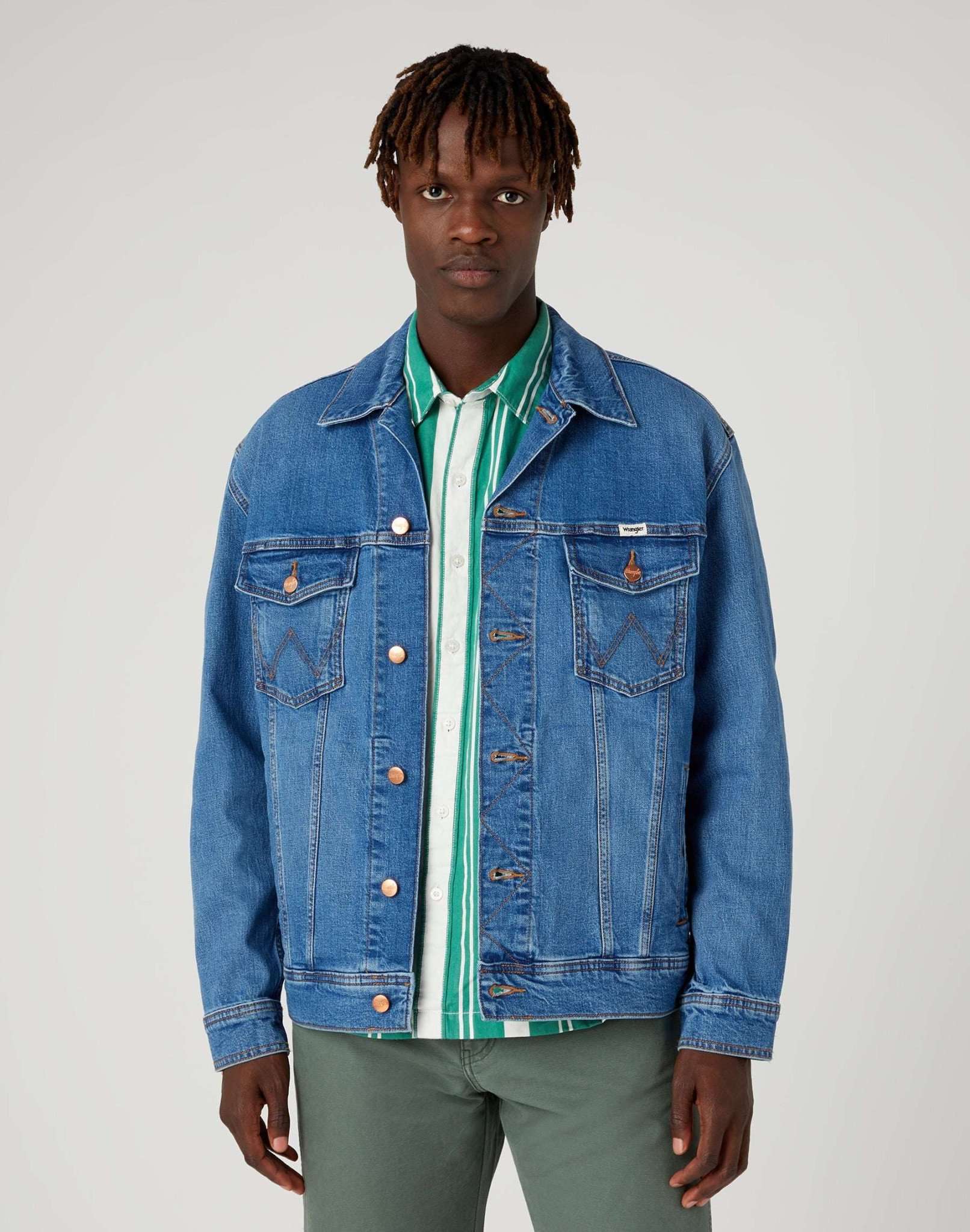 Anti Fit Jacket in Blue Eyes Blue Jackets Wrangler   