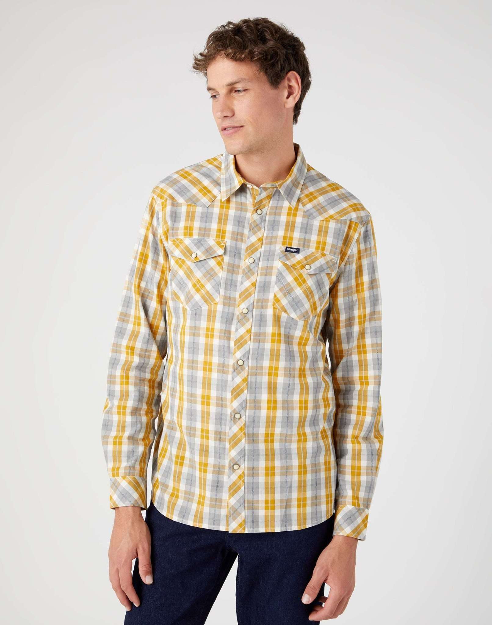 Western Shirt in Wrangler Yellow shirts Wrangler   