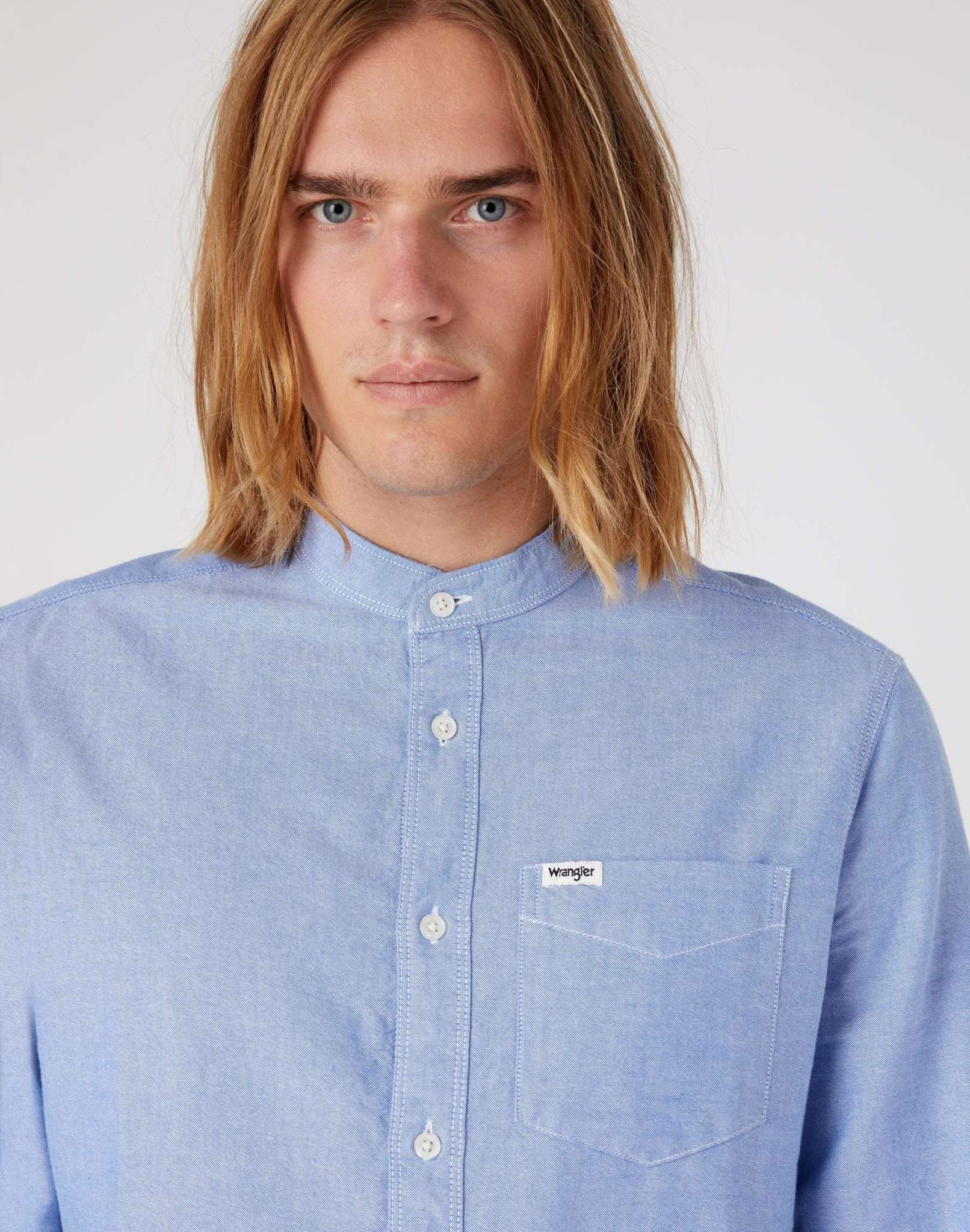 One Pocket Shirt in Limoges Blue Shirts Wrangler   