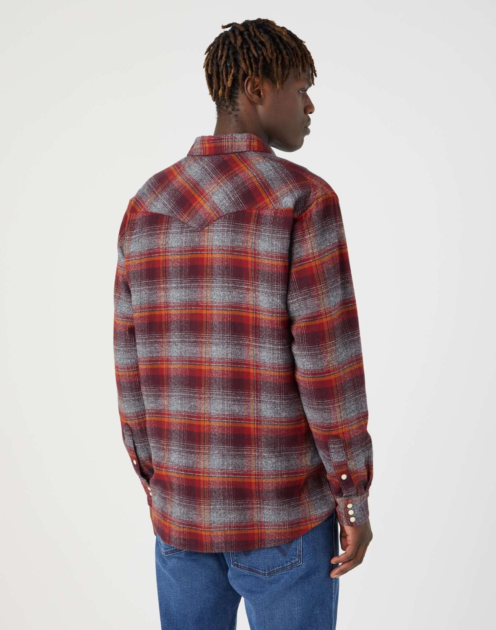 Heritage Shirt in Rhubarb Red Shirts Wrangler   