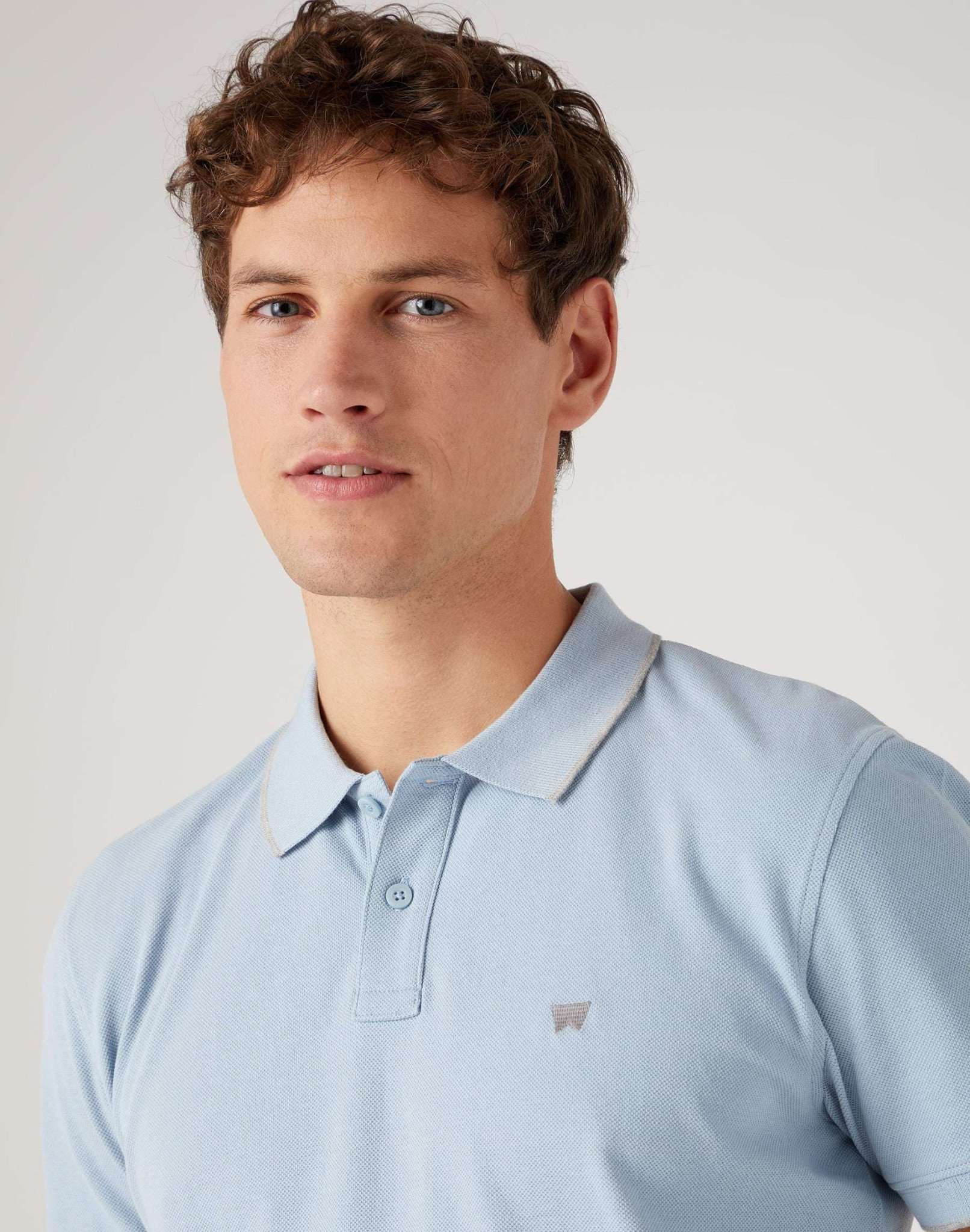 Polo Shirt in Blue Fog Polos Wrangler   