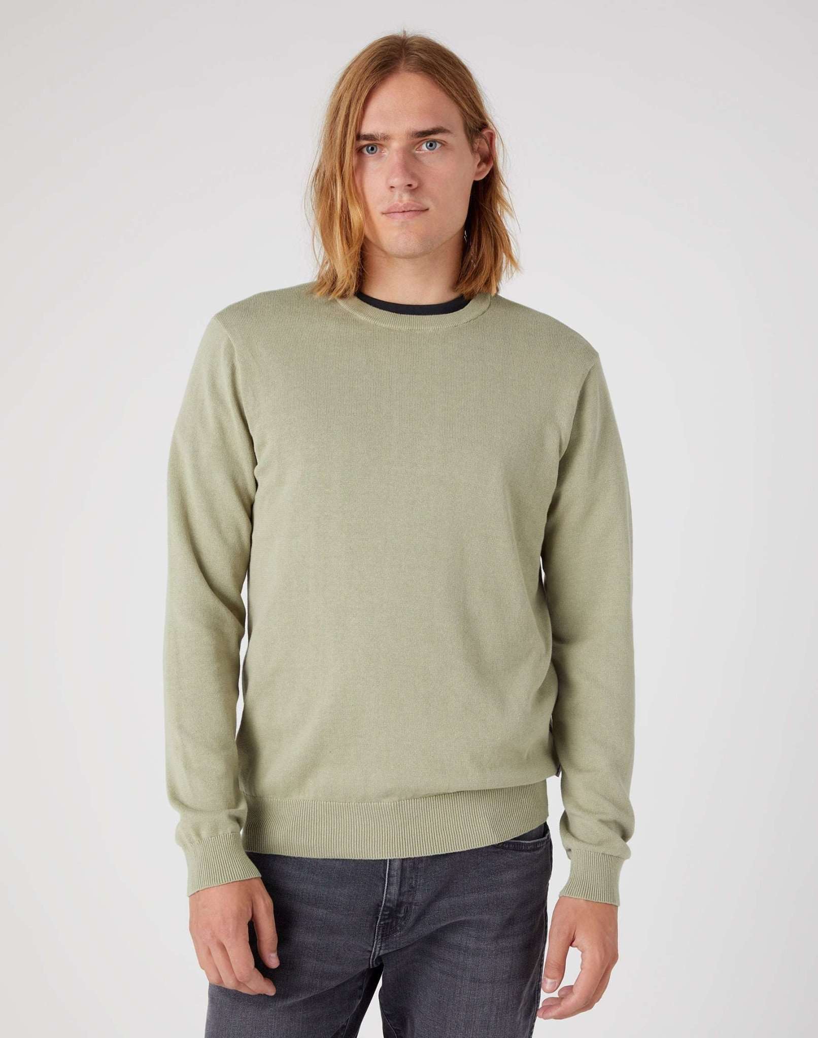 Crewneck Knit in Tea Leaf Sweater Wrangler   