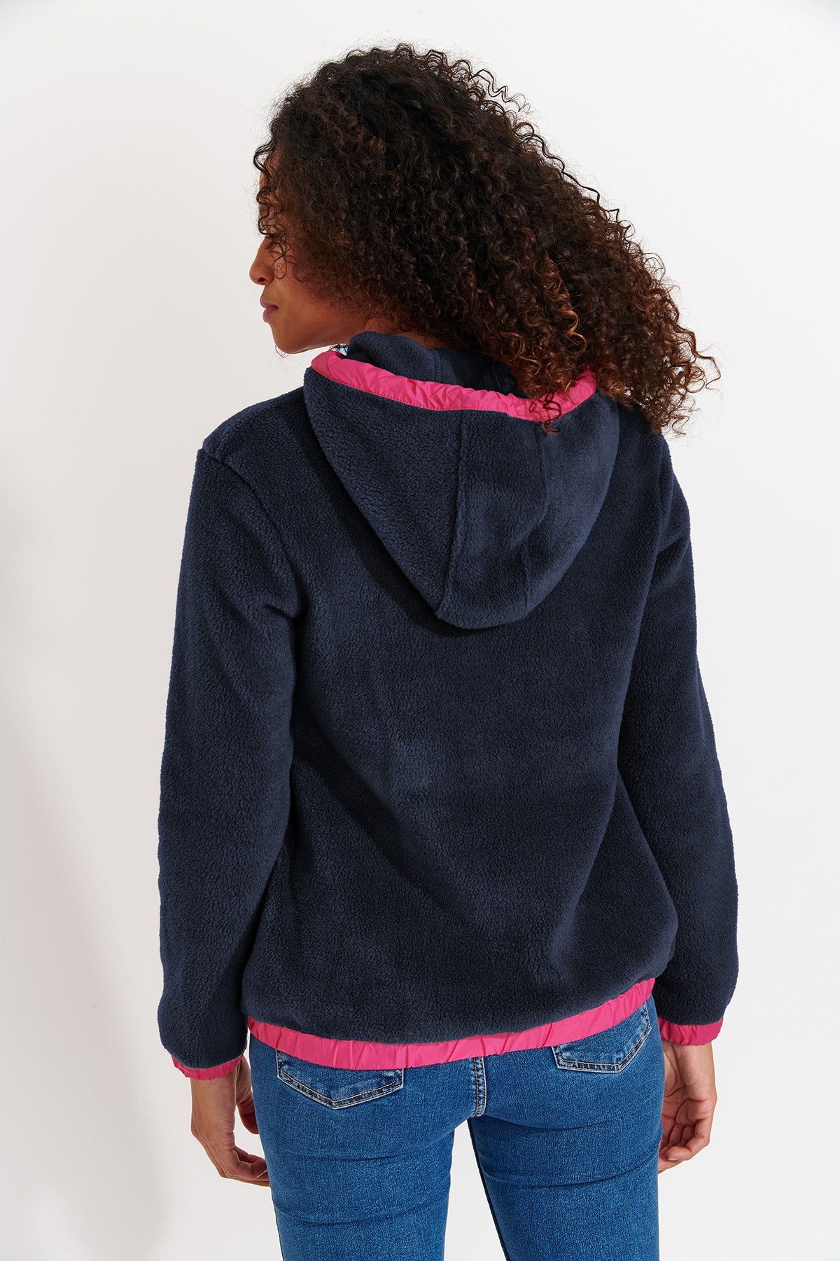 WARREN-BRICHILL fleece jacket in navy Jackets Banana Moon