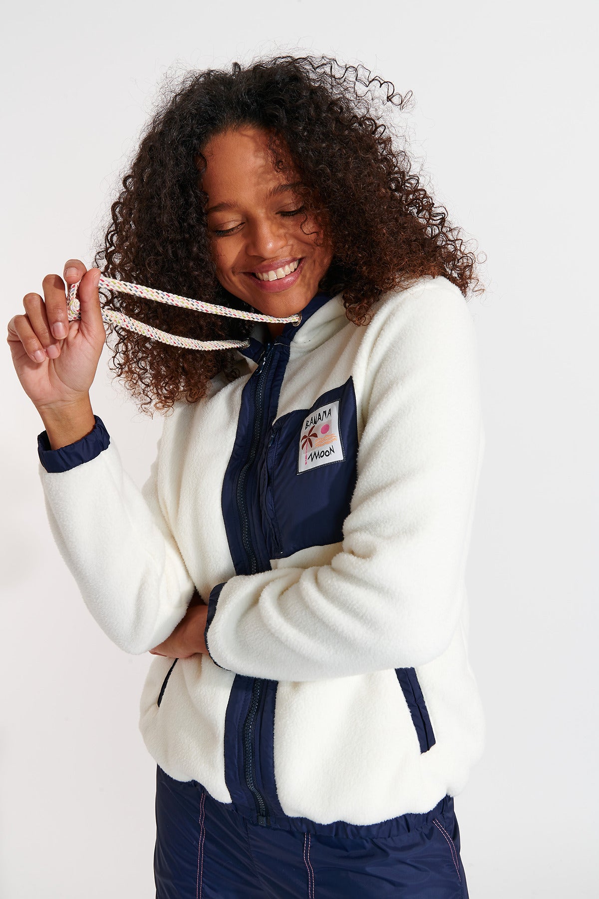 WARREN-BRICHILL fleece jacket in ecru Jackets Banana Moon