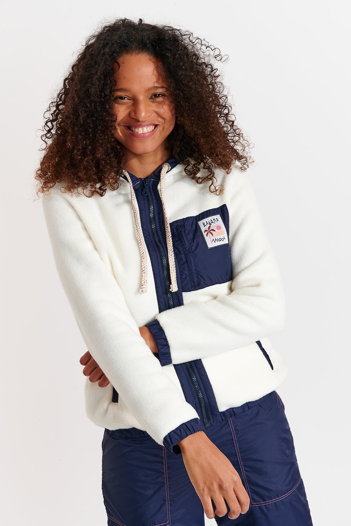 WARREN-BRICHILL fleece jacket in ecru Jackets Banana Moon