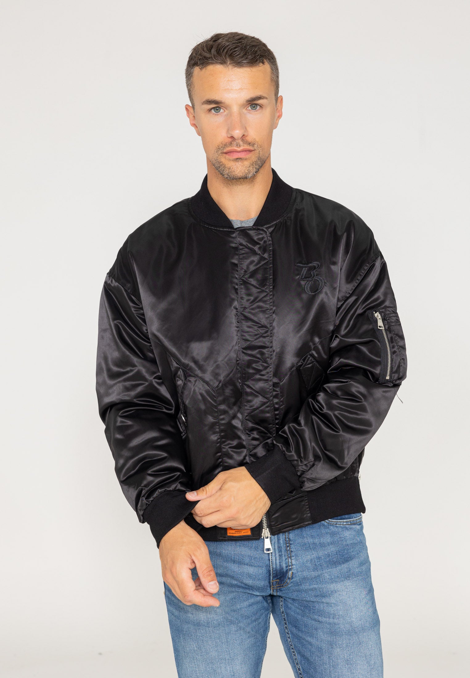 Wavy U bomber jacket in Black Jackets Bombers Original   