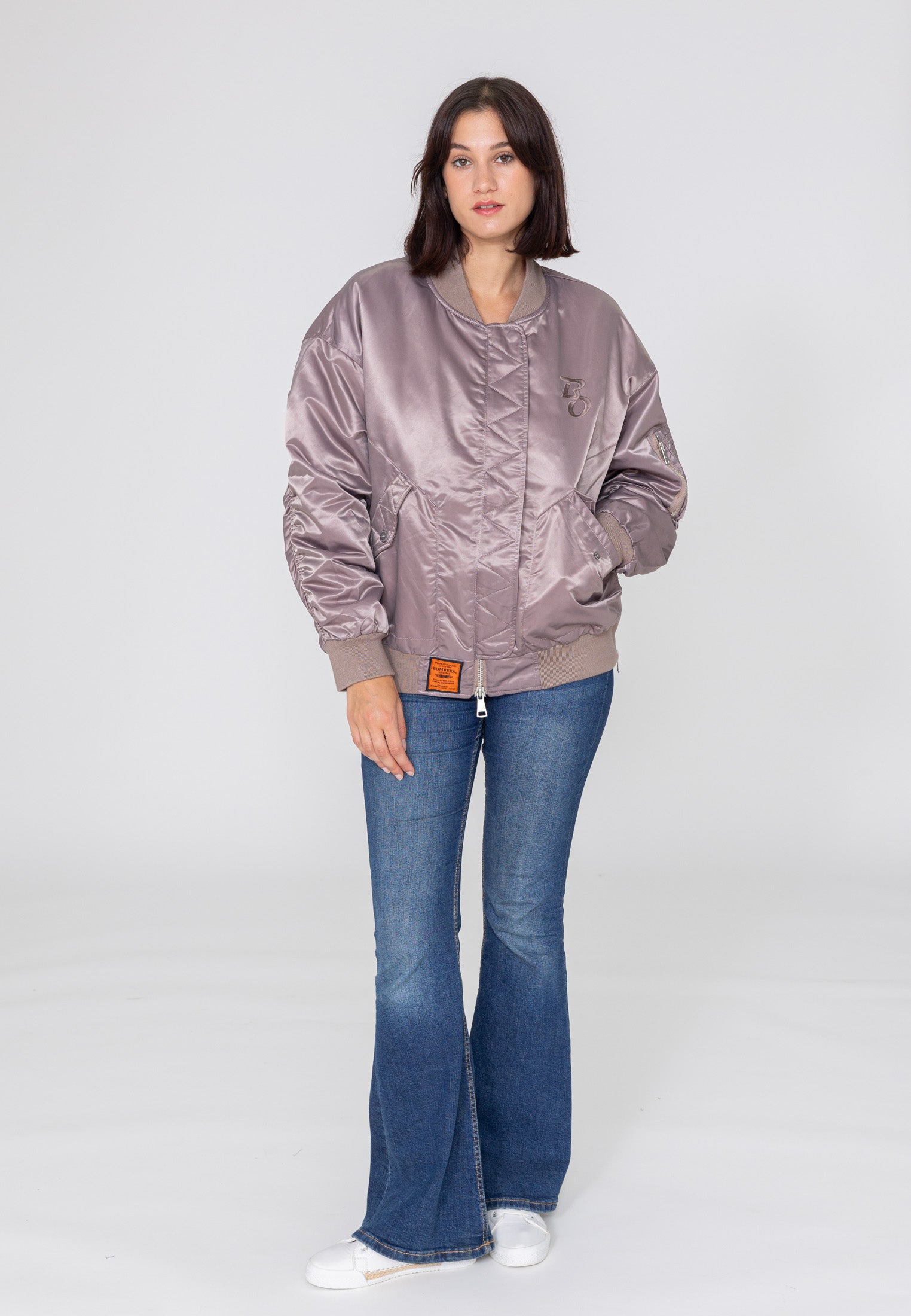 Wavy U bomber jacket in pink Jackets Bombers Original   