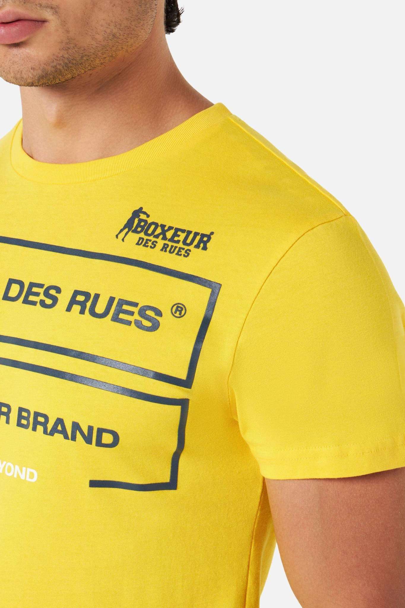 Roundneck T-Shirt in Yellow T-Shirts Boxeur des Rues   