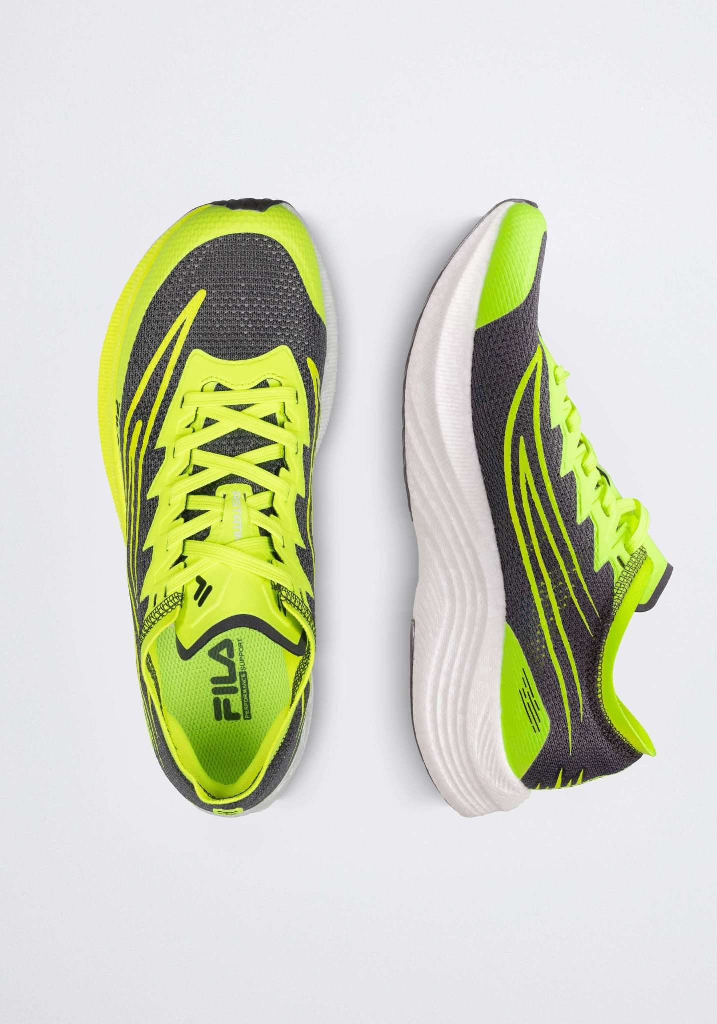 Astatine in Safety Yellow-Castlerock Running Shoes Fila   