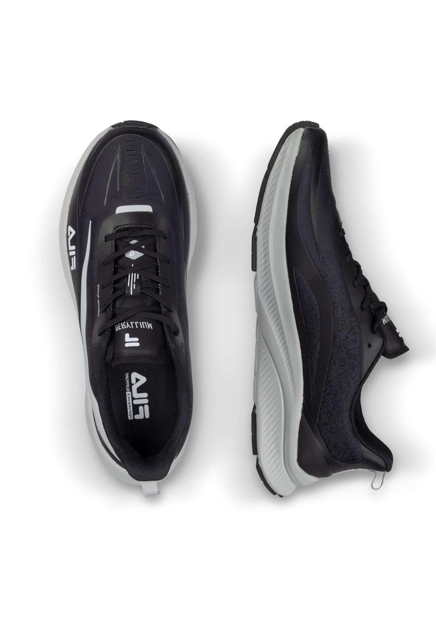 Beryllium in Black-Gray Violet Running Shoes Fila   