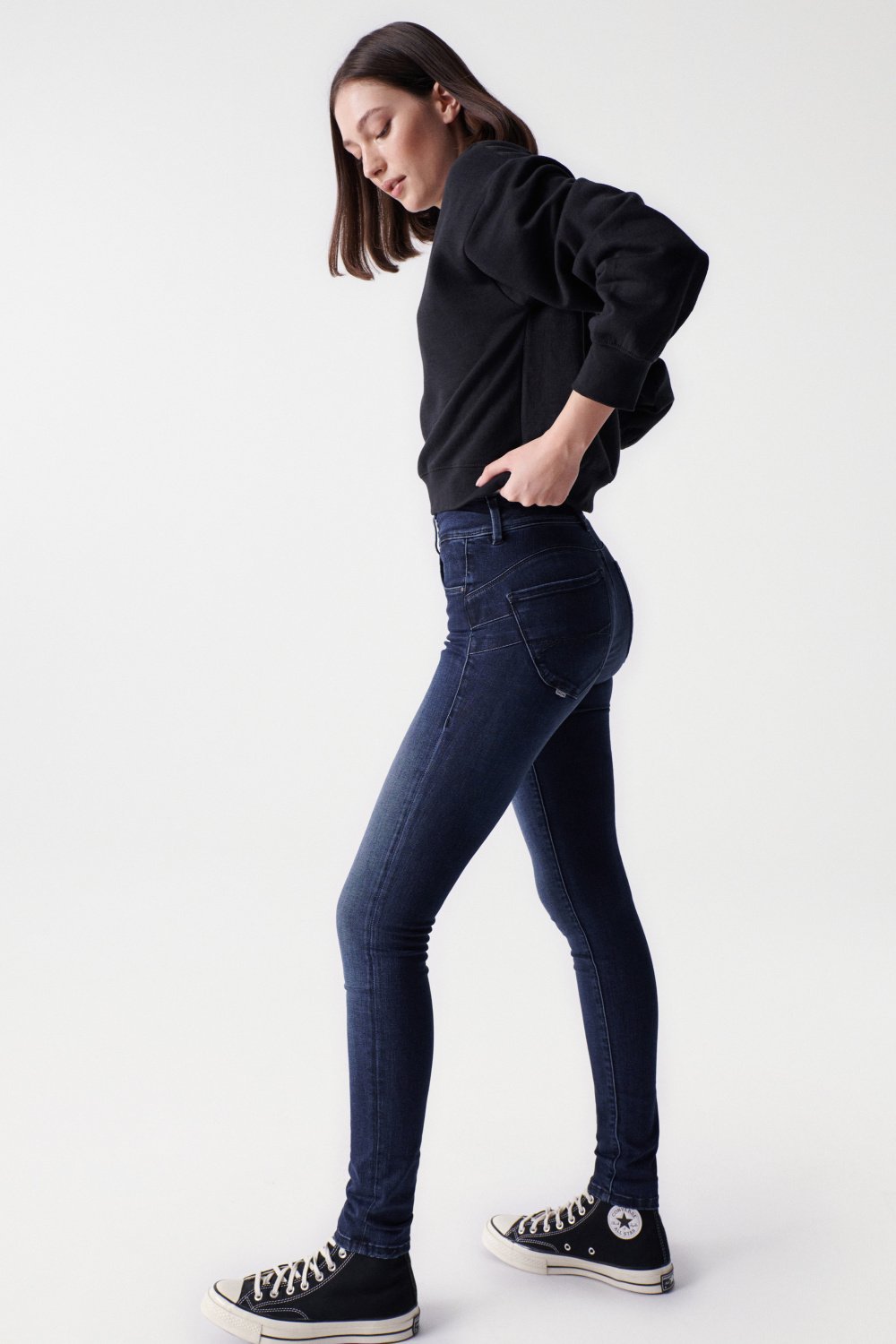 Secret Skinny Push-In in Rinse Wash Jeans Salsa Jeans   