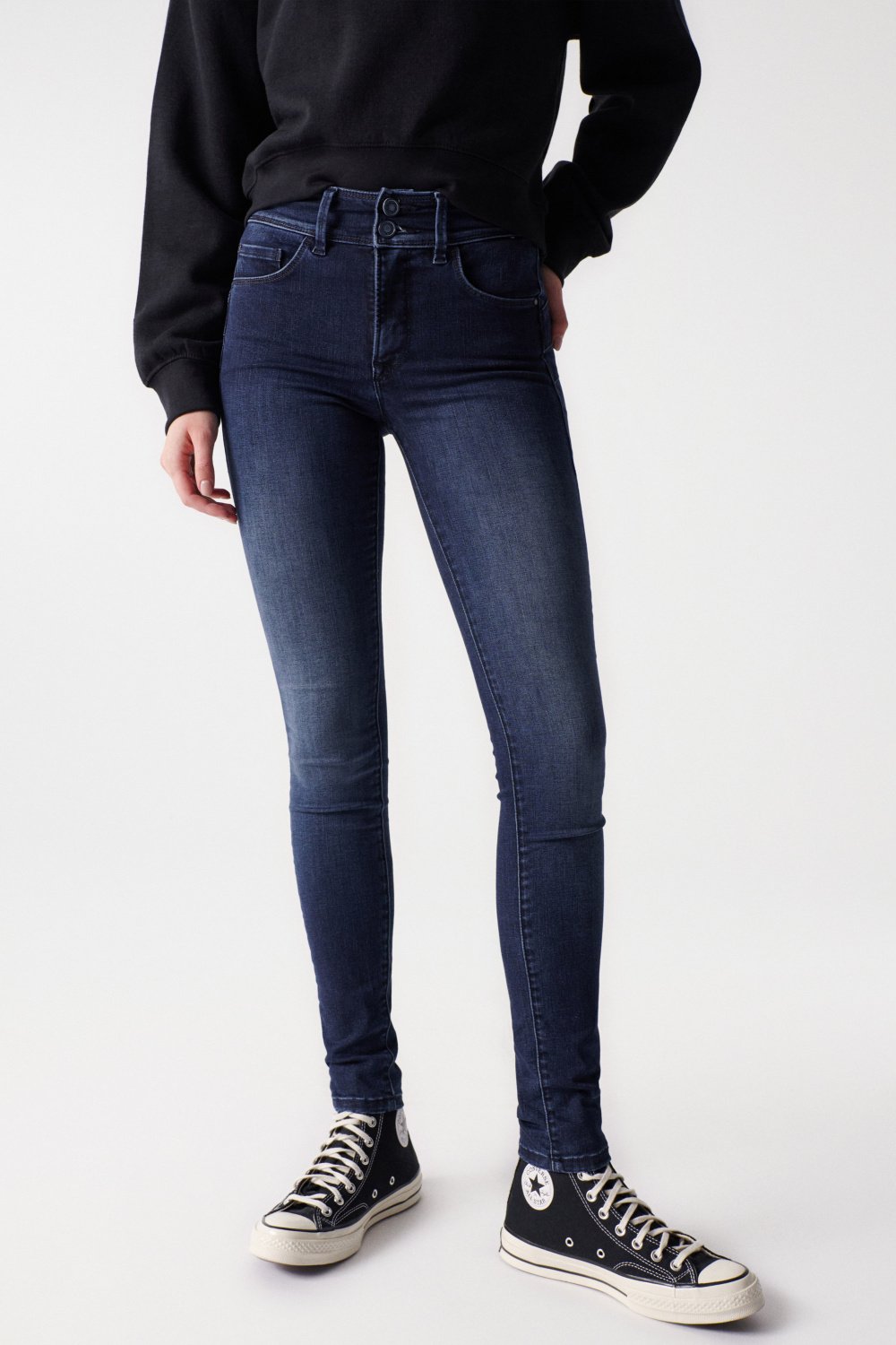 Secret Skinny Push-In in Rinse Wash Jeans Salsa Jeans   