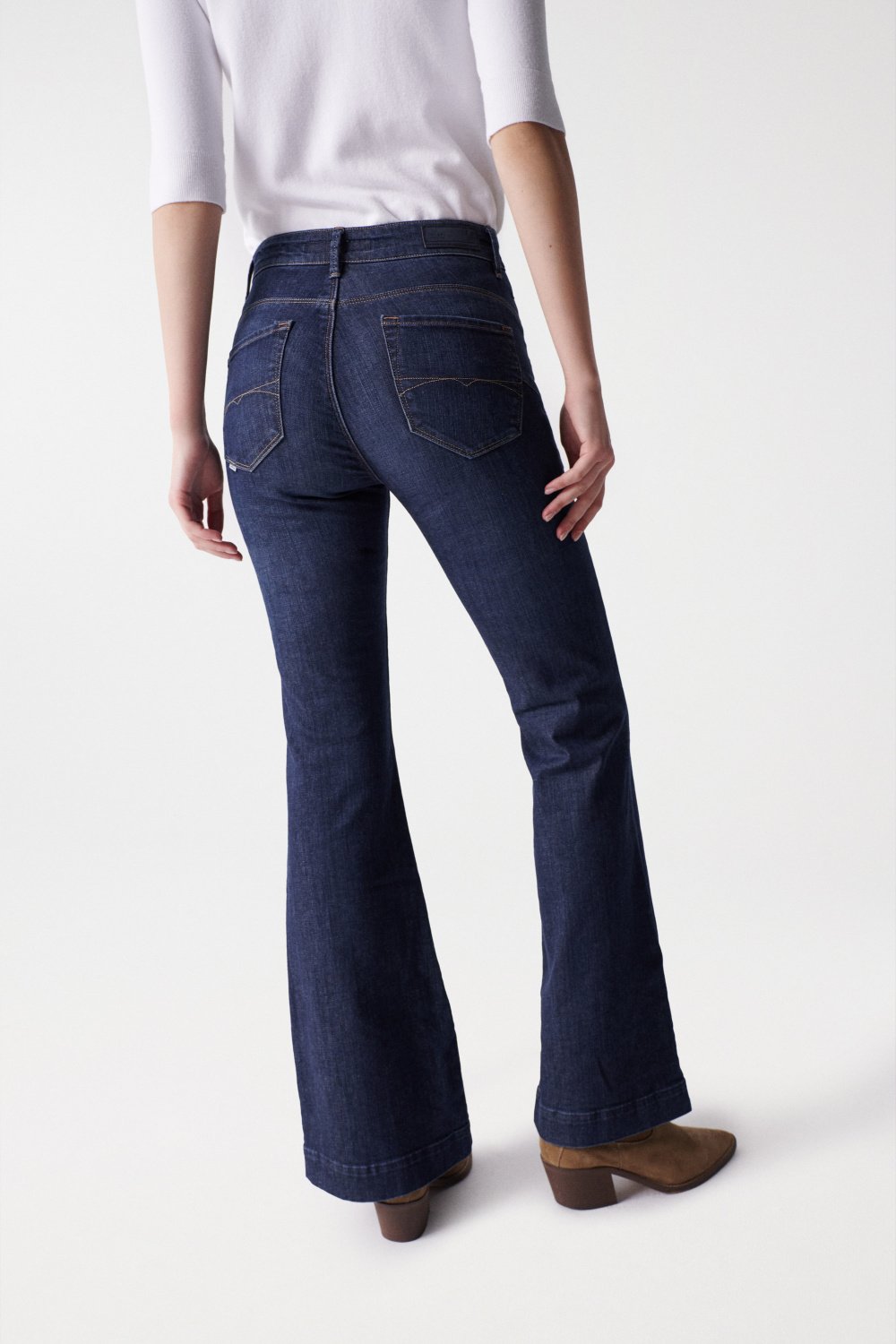 Glamour Flare Push In Dark Wash Jeans Salsa Jeans   