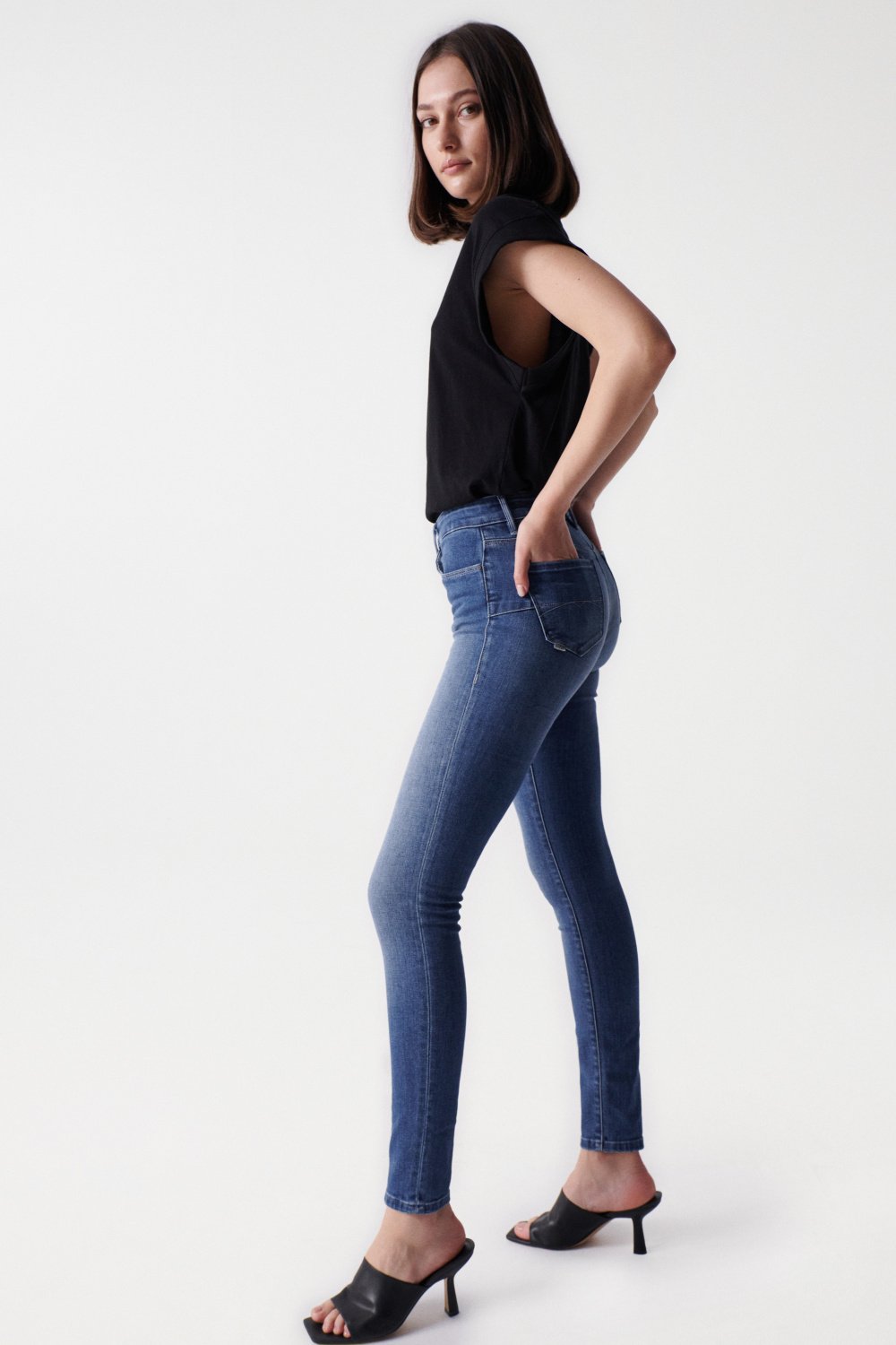 Destiny Skinny Push-Up in Medium Wash Jeans Salsa Jeans   