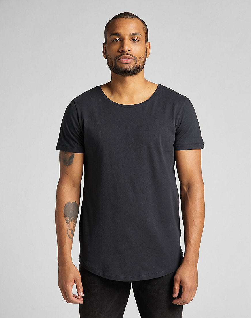 Shaped Tee in Washed Black T-Shirts Lee   