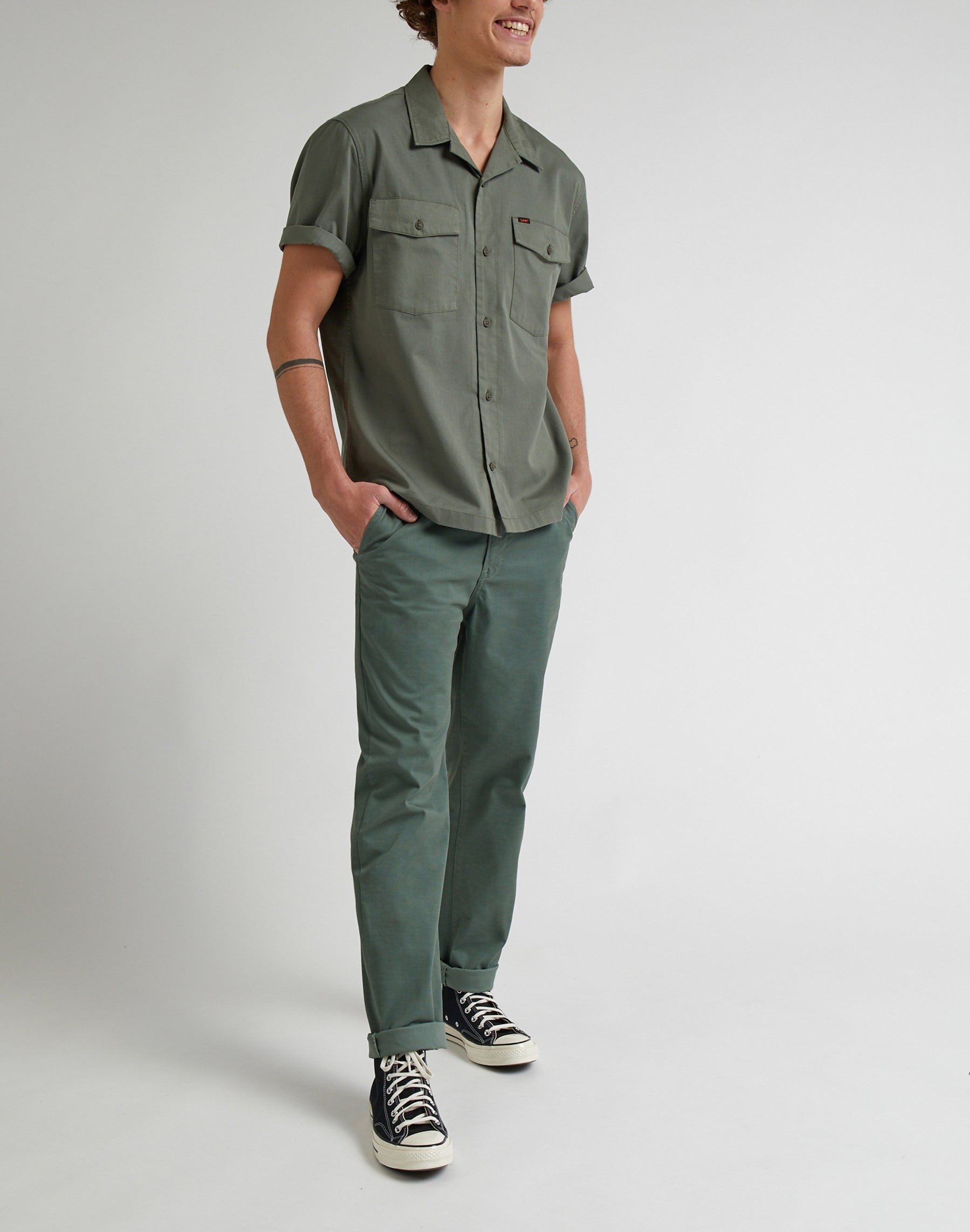 Short sleeve Chetopa shirt in Fort Green shirts Lee   