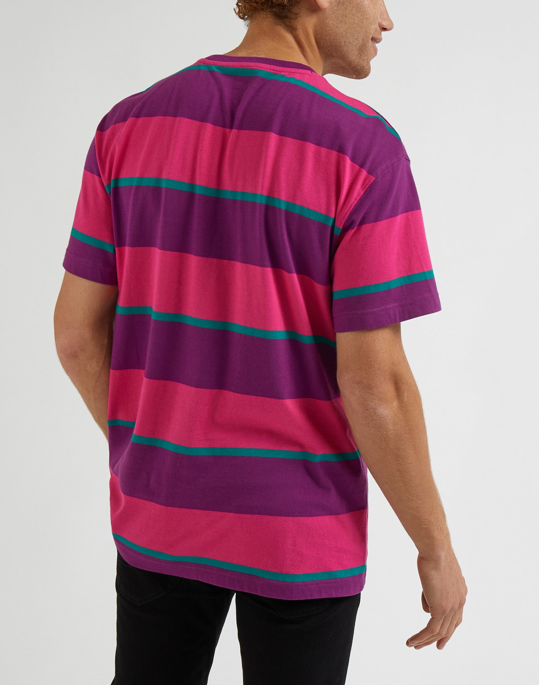 80S Relaxed Stripe Tee in Disco T-Shirts Lee   