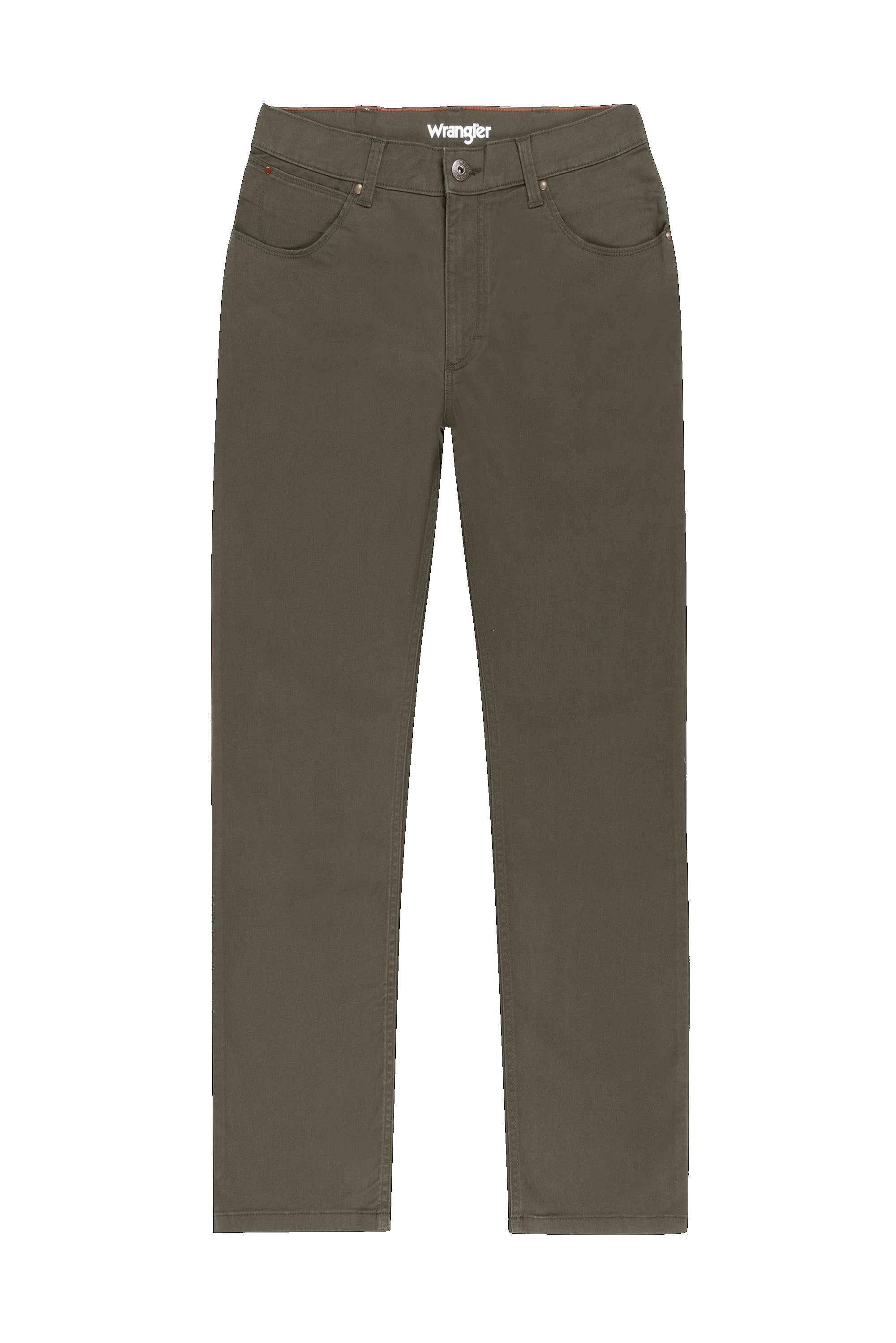 Straight Medium Stretch in Frontier Olive Pants Wrangler   