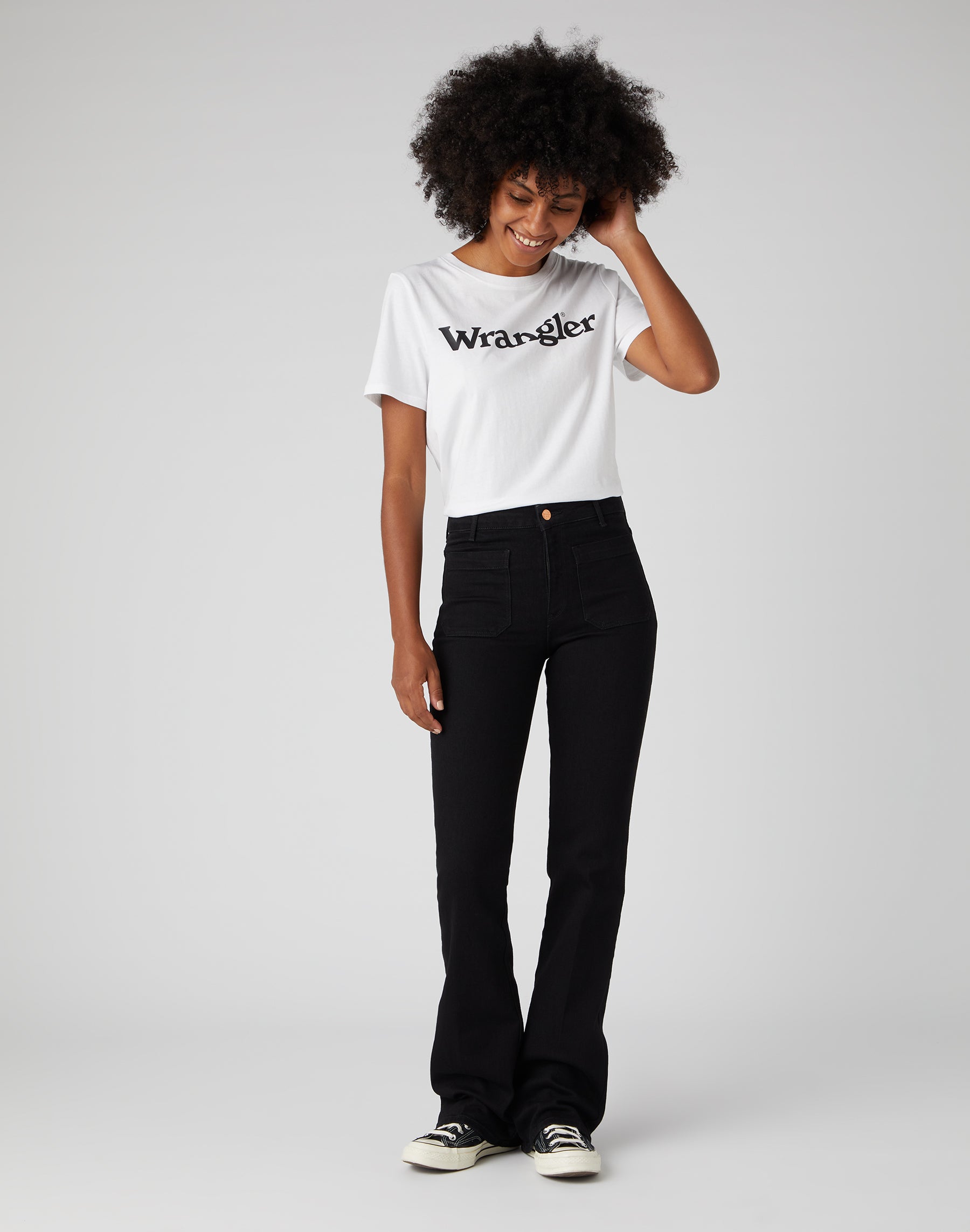 Flare in Retro Black Jeans Wrangler   