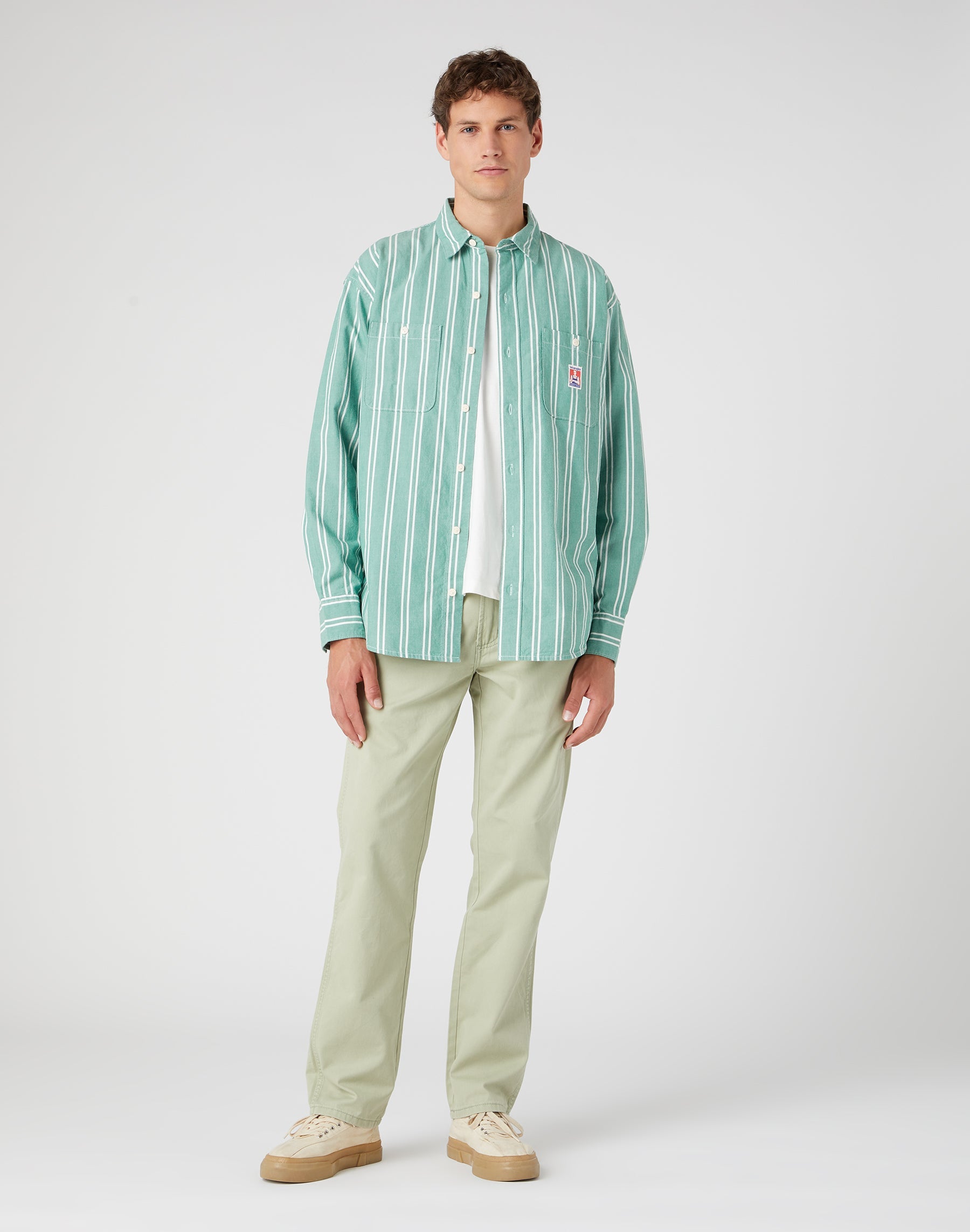 Casey Jones Two Pocket Utility Shirt in Pine Green Shirts Wrangler   