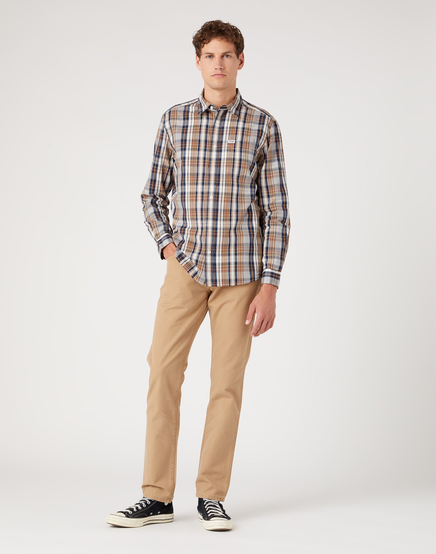 One Pocket Shirt in Cappuccino Shirts Wrangler   