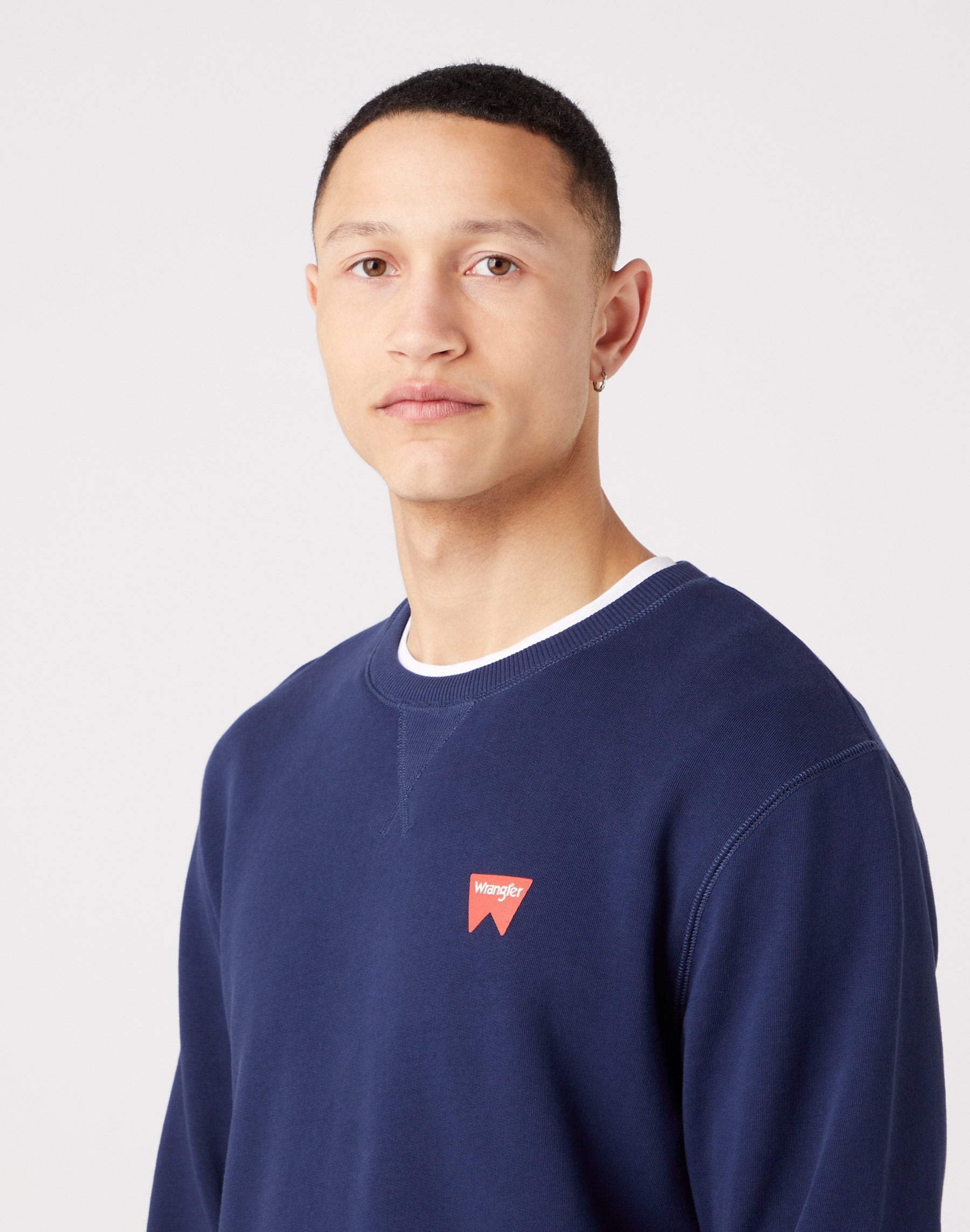 Sign Off Crew in Navy Sweatshirts Wrangler   