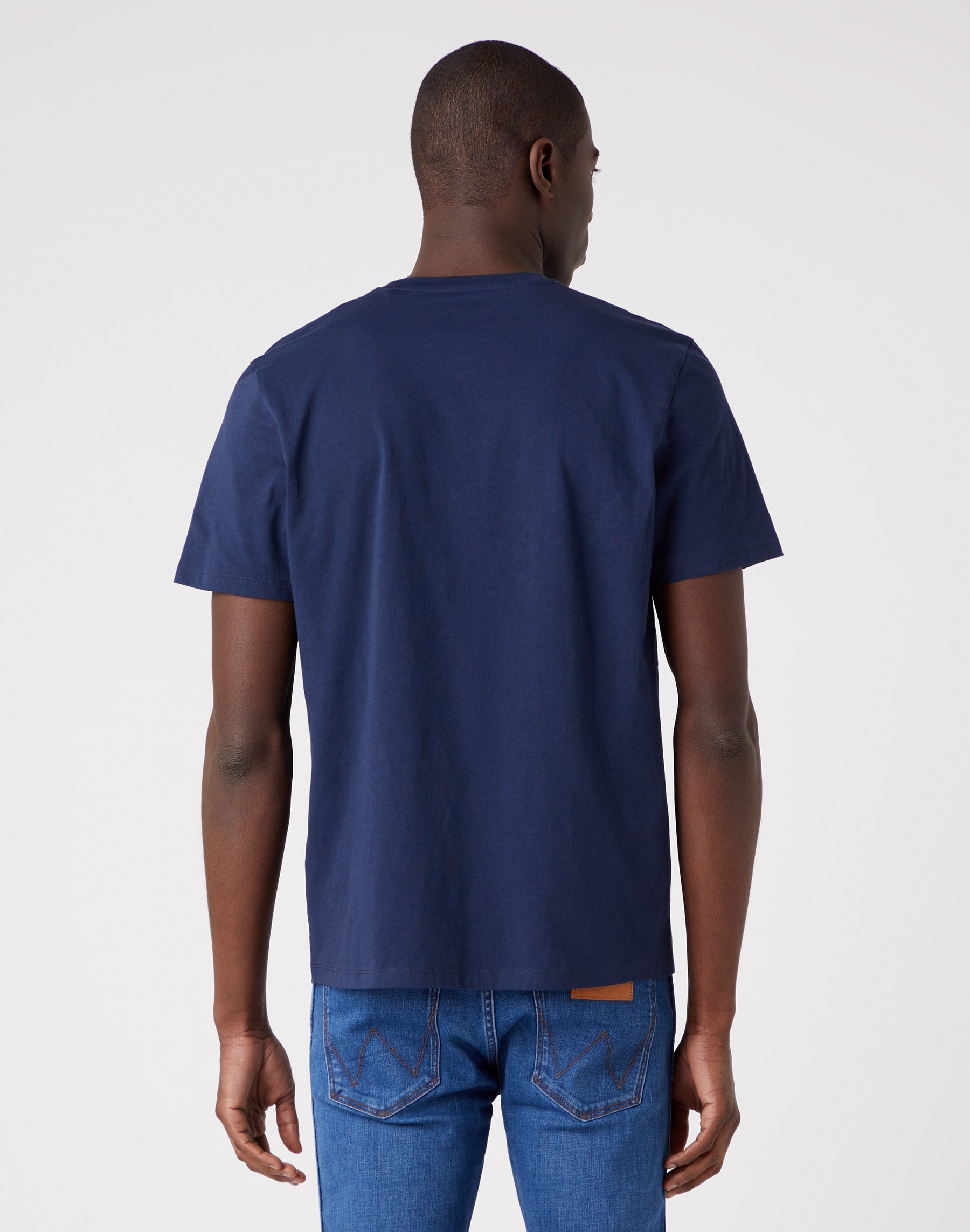 Frame Logo Tee in Navy T-Shirts Wrangler   