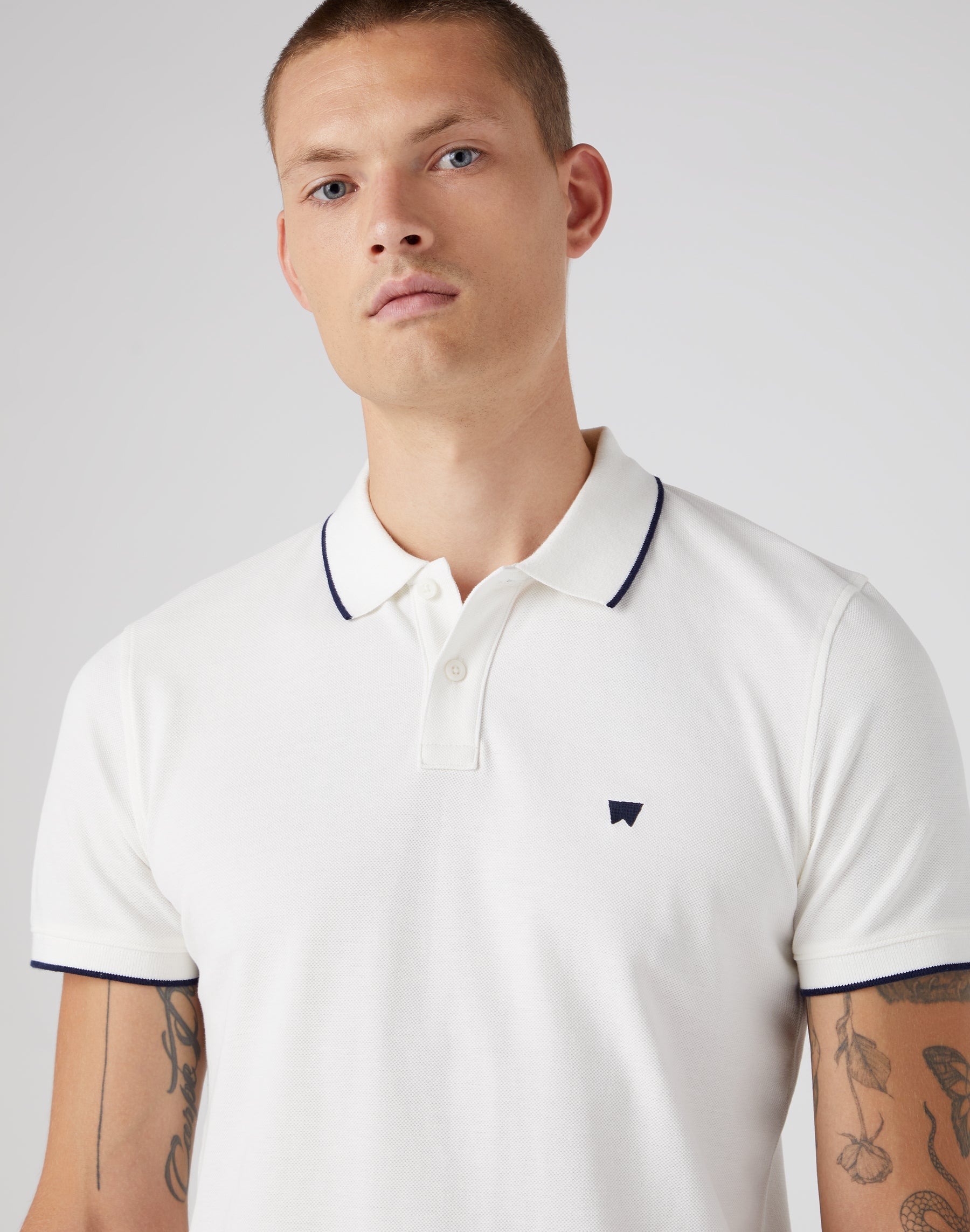 Polo Shirt in Worn White Polos Wrangler   