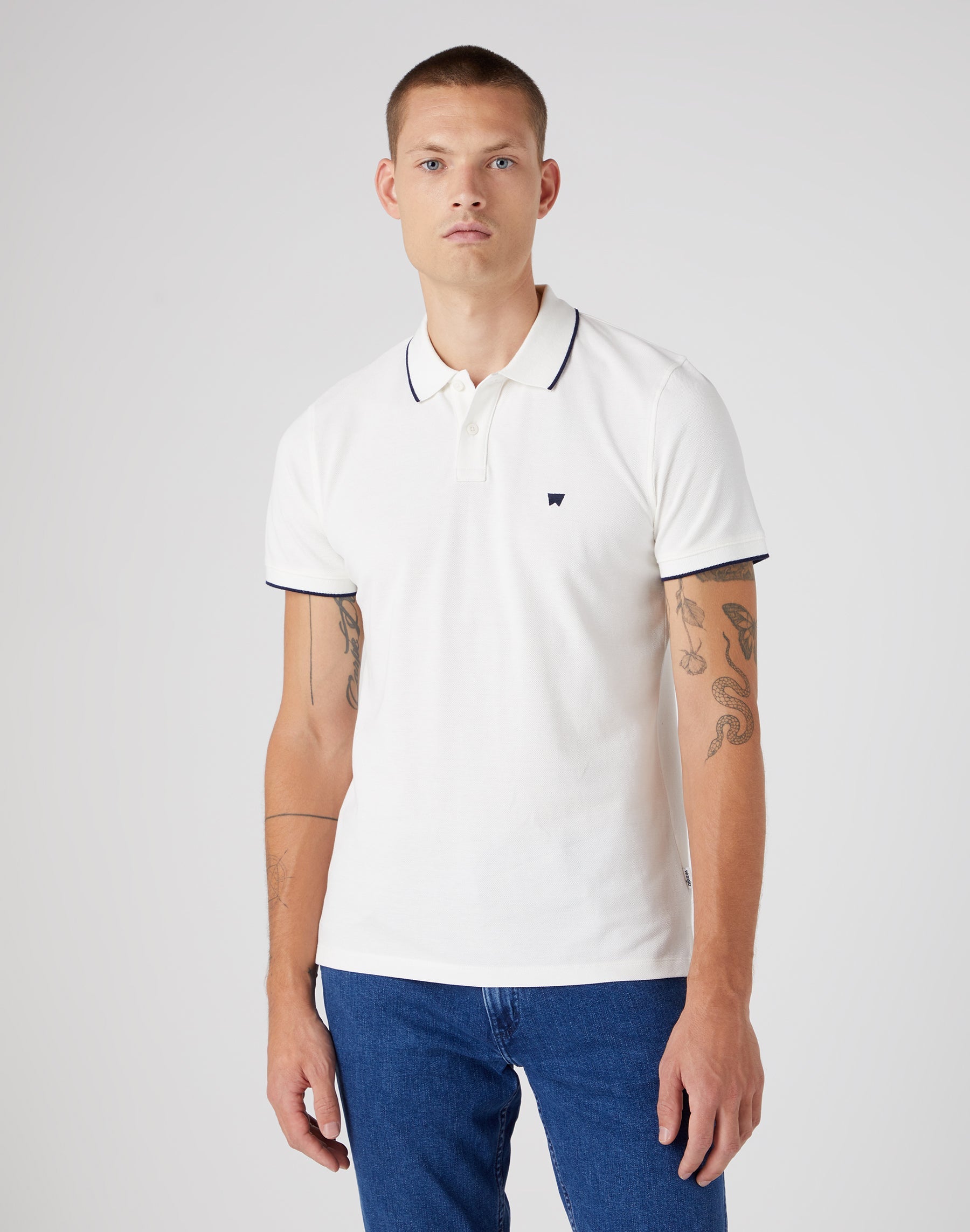 Polo Shirt in Worn White Polos Wrangler   