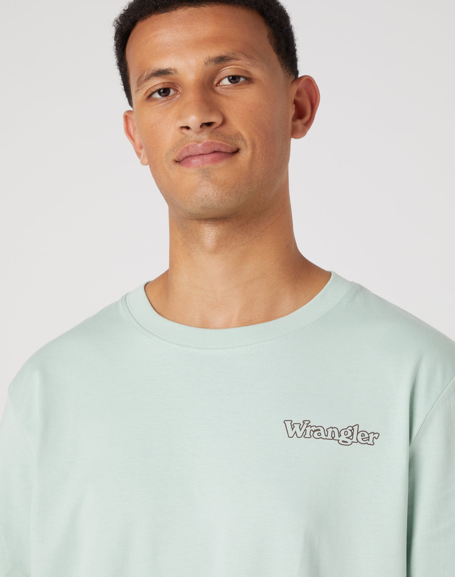 Logo Tee in Surf Spray T-Shirts Wrangler   