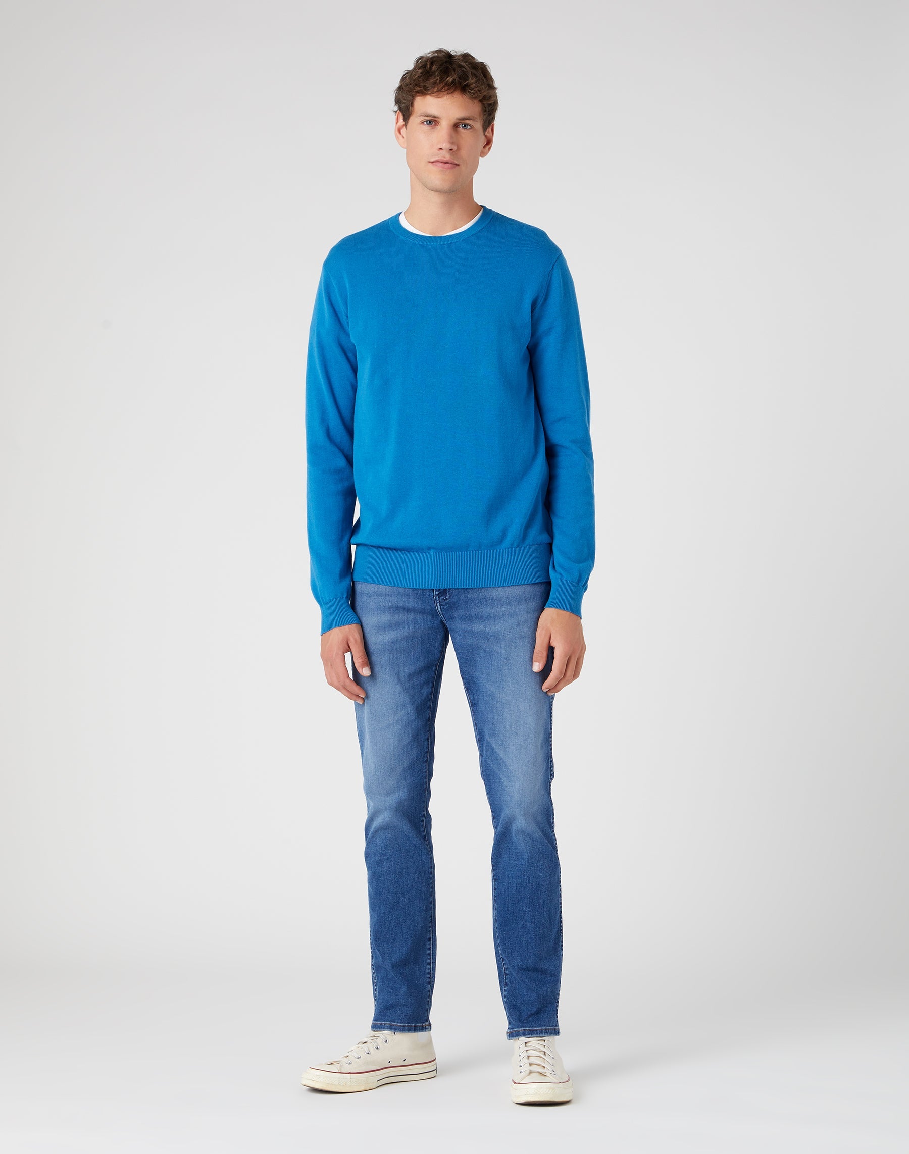 Crewneck Knit in Deep Water Sweater Wrangler   