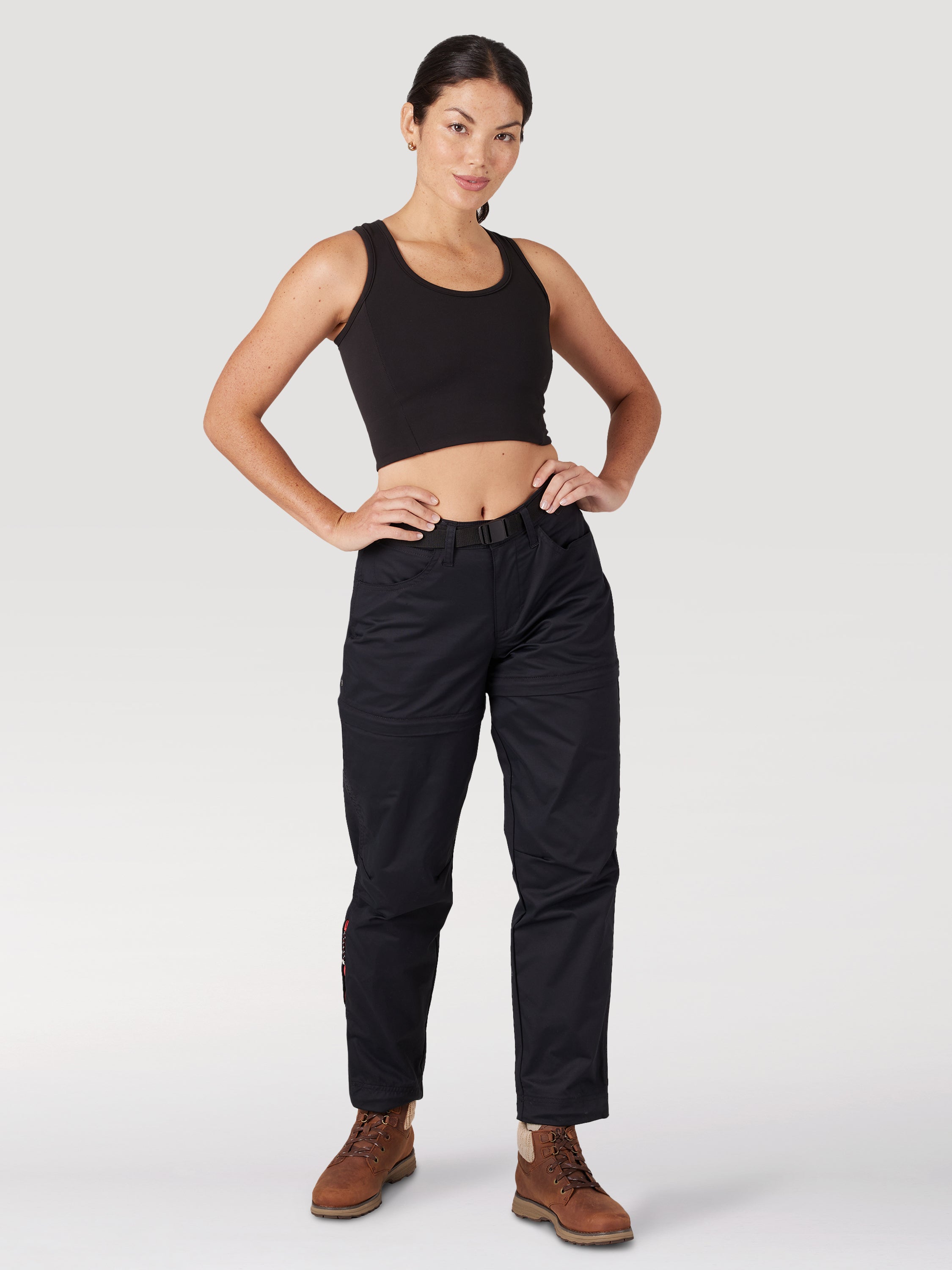 Packable Zipoff Pant in Black Pants Wrangler   