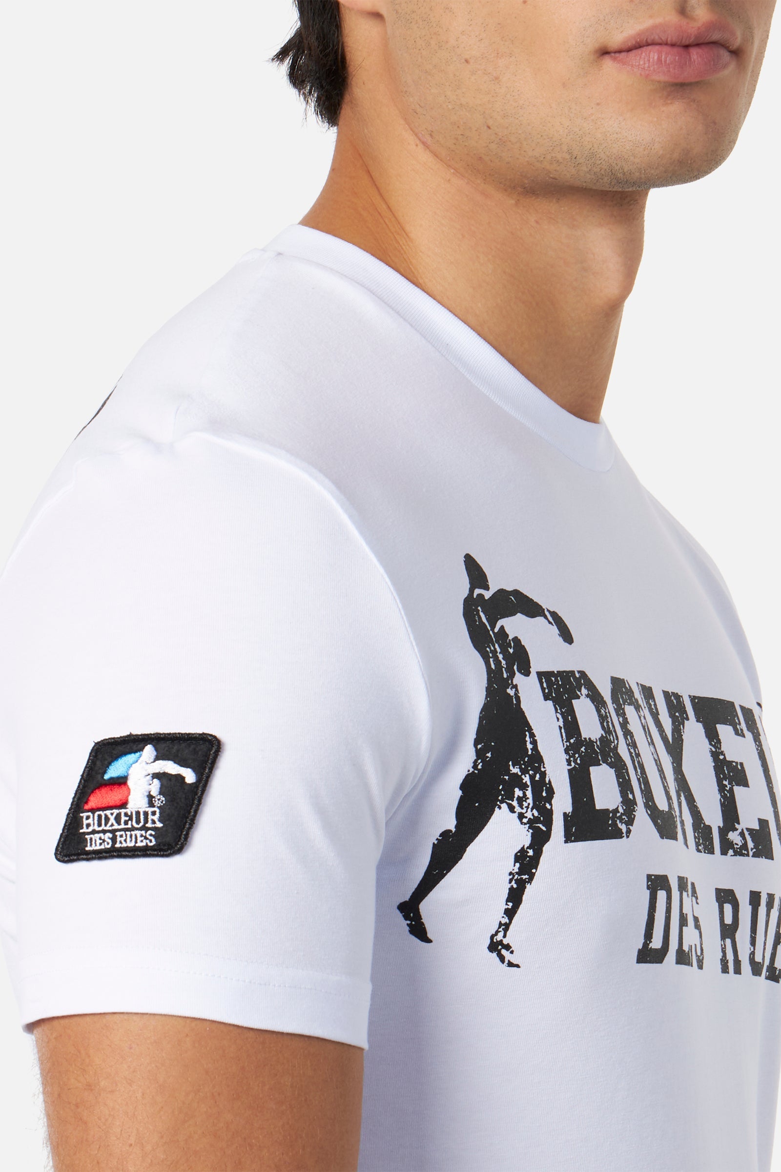 T-shirt Boxeur Street 2 in White-Black T-Shirts Boxeur des Rues   