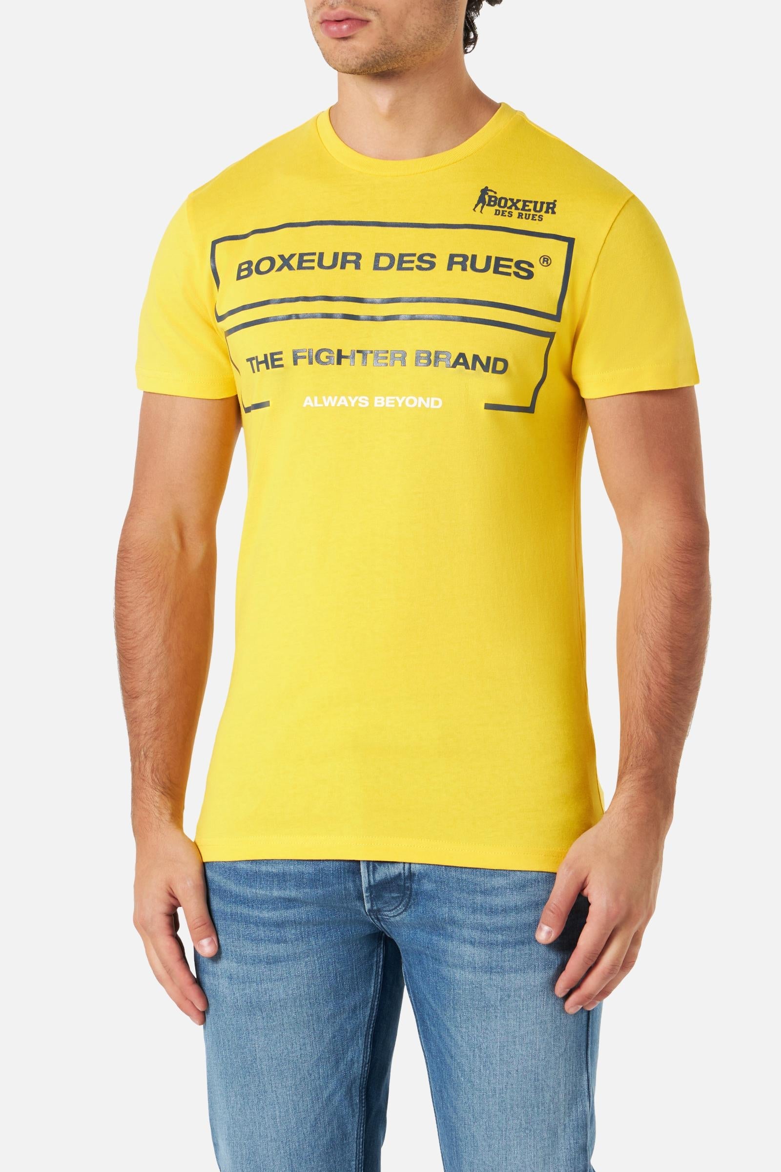 Roundneck T-Shirt in Yellow T-Shirts Boxeur des Rues   