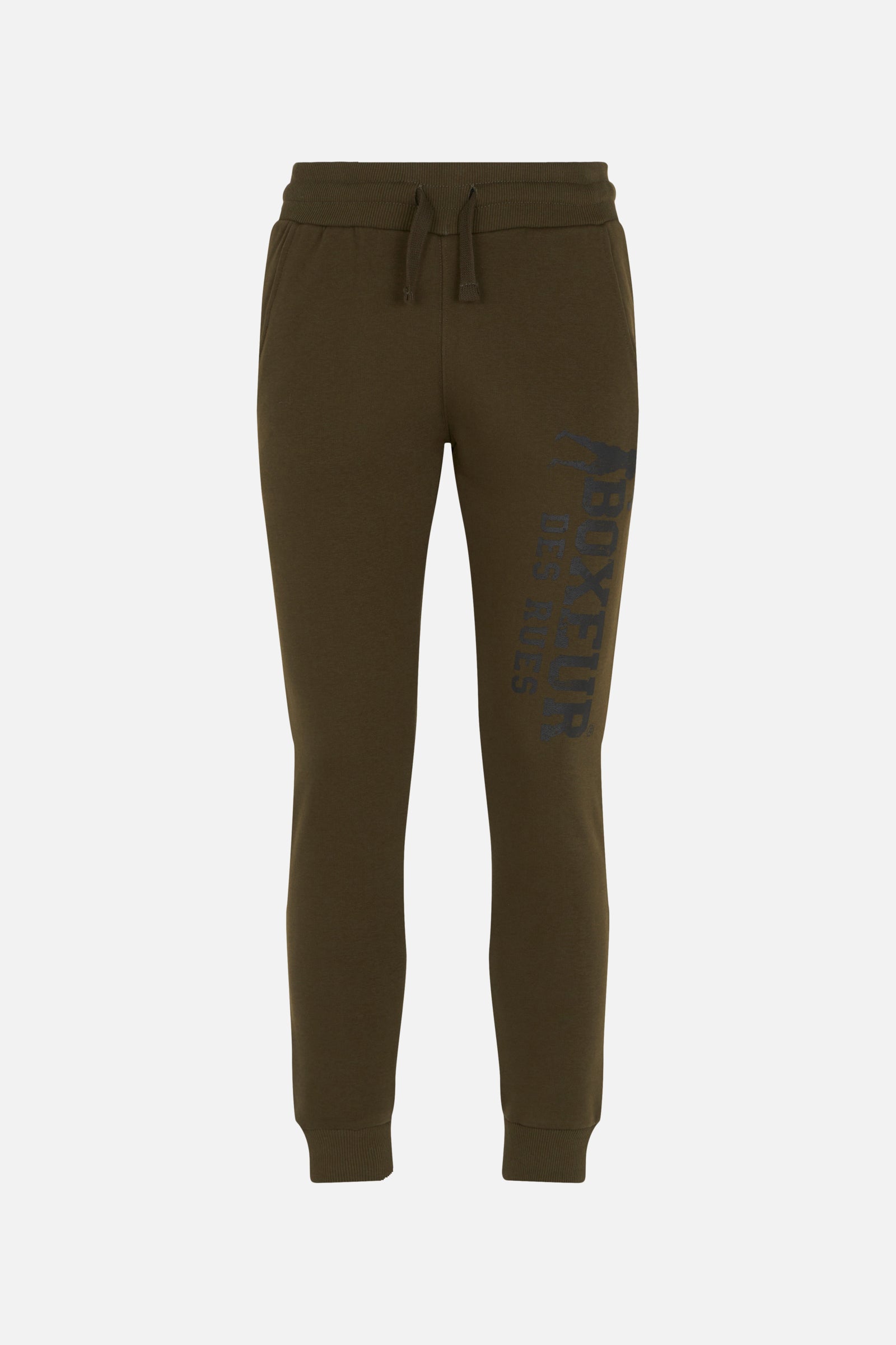 Slim Fit Sweatpant With Logo in Army Pants Boxeur des Rues   