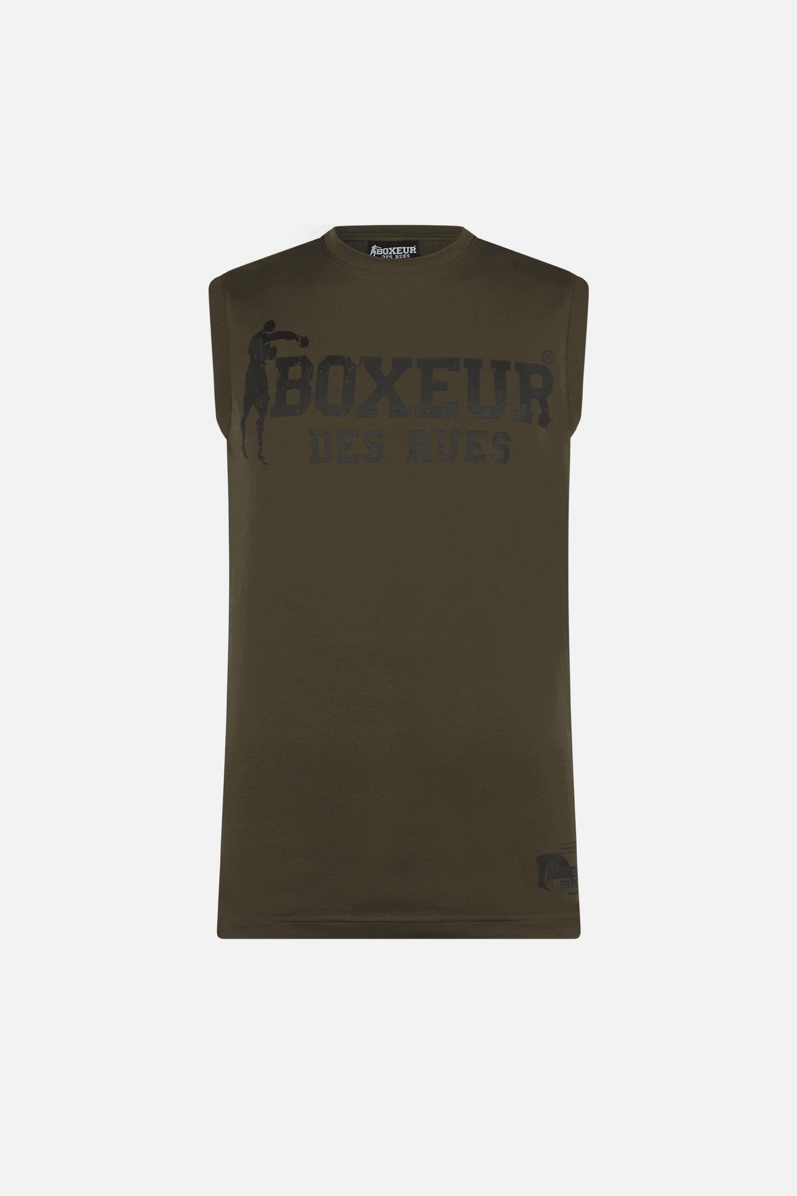 Basic Printed Tank Top in Army Tops Boxeur des Rues   