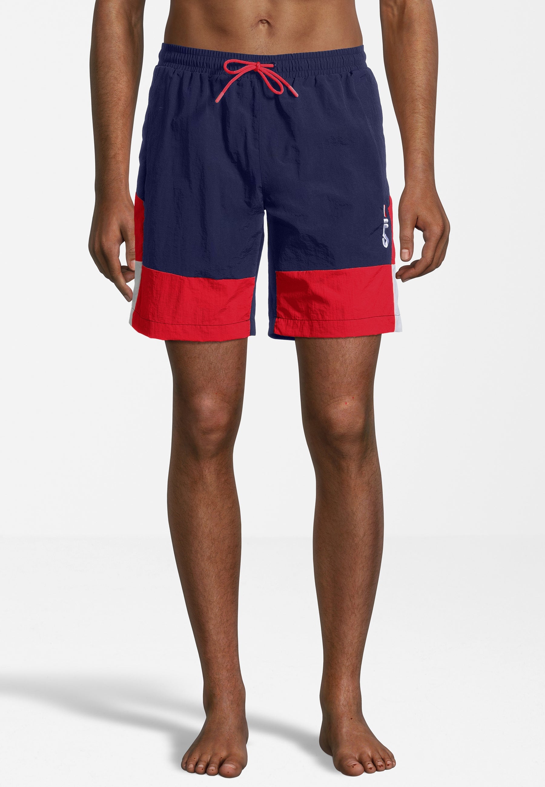 Sciacca Swim Shorts in Medieval Blue-True Red-Bright White Swim Shorts Fila   