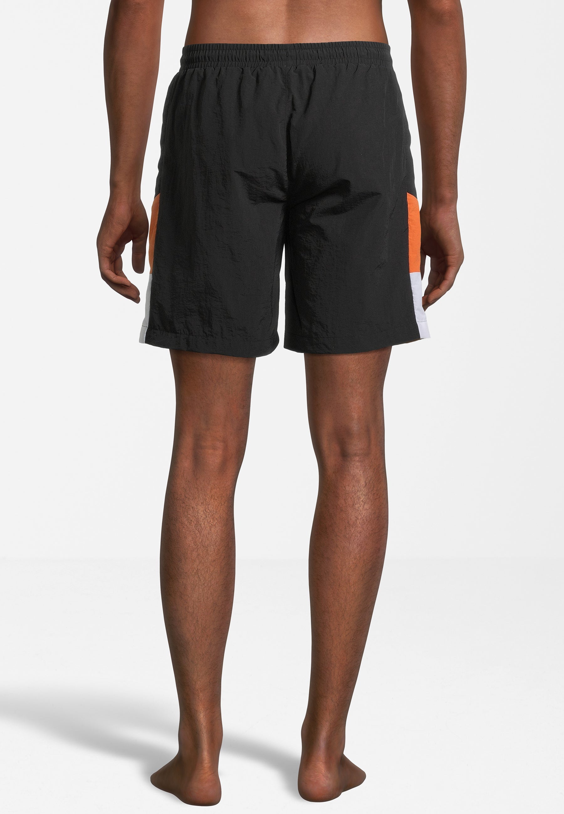 Sciacca Swim Shorts in Black-Celosia Orange-Bright White Swim Shorts Fila   