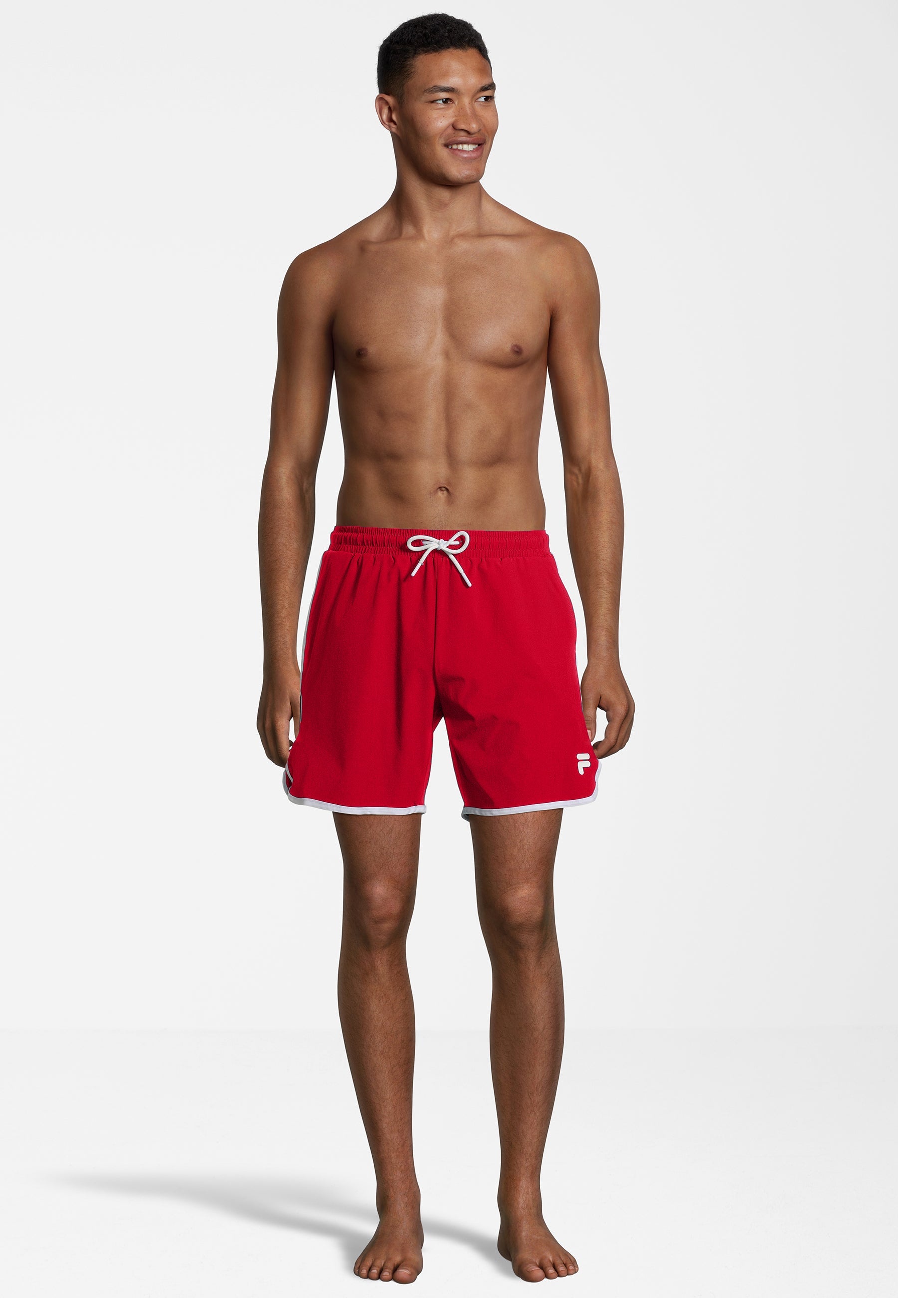 Scilla Beach Shorts in True Red Swim Trunks Fila   