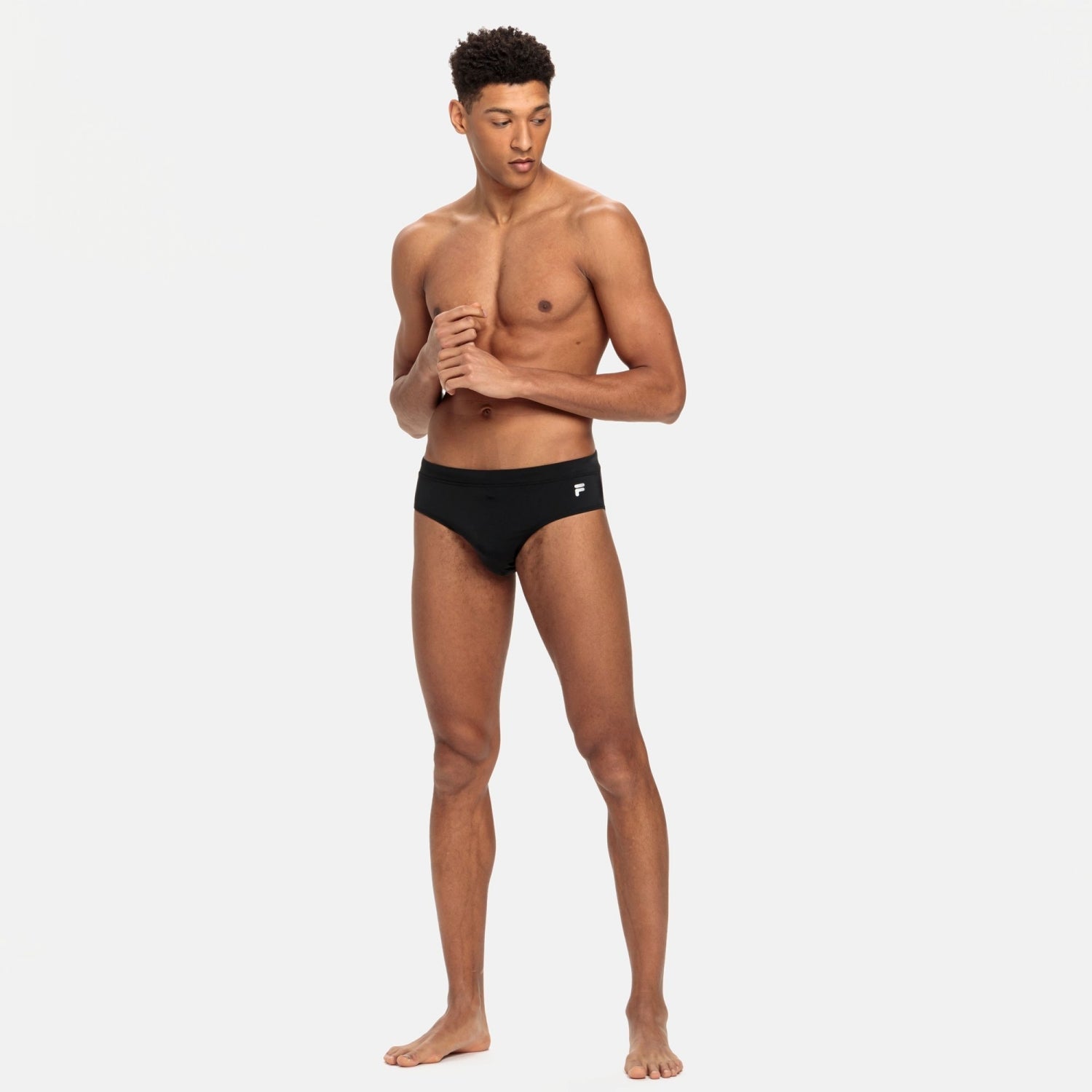 Santos Swim Briefs in Black Swim Trunks Fila   